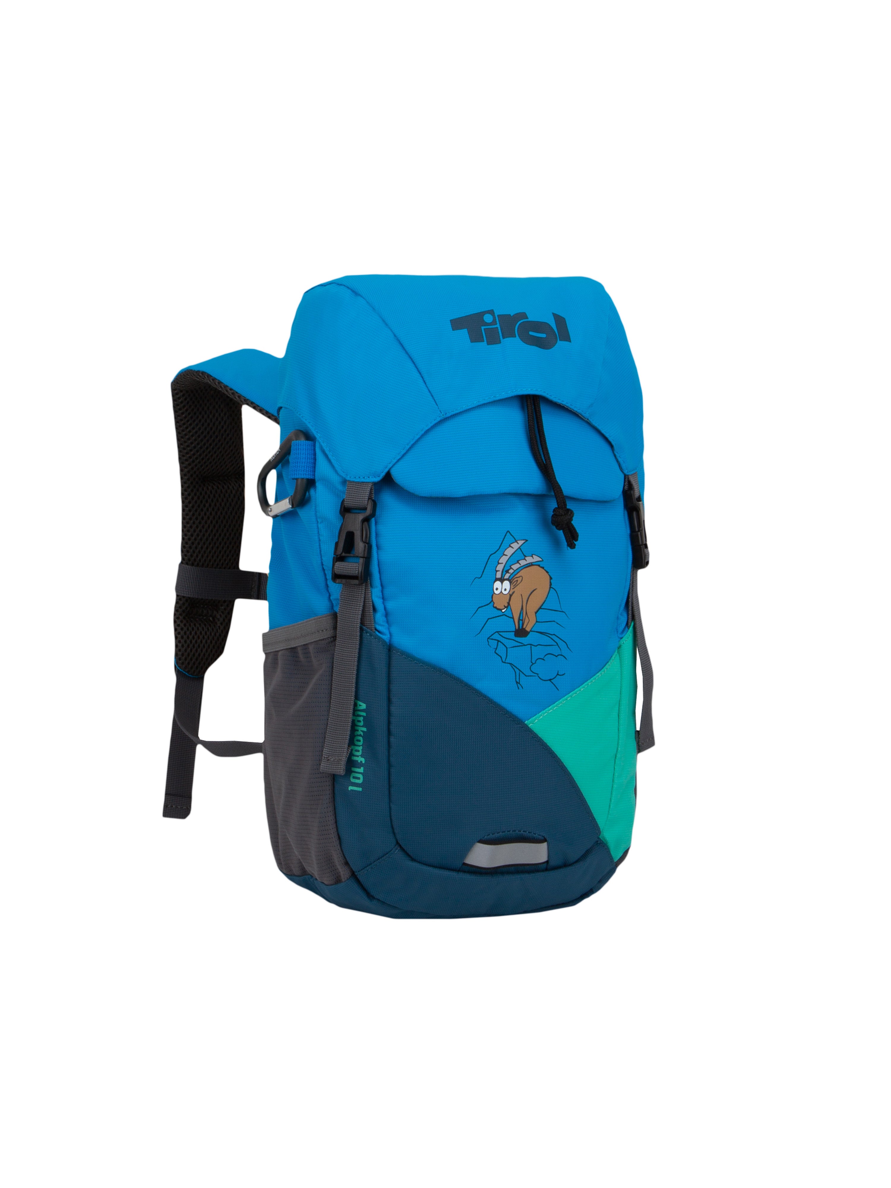 Rucksack "Alpkopf 10l" für Kinder in Blau mit Steinbock Motiv