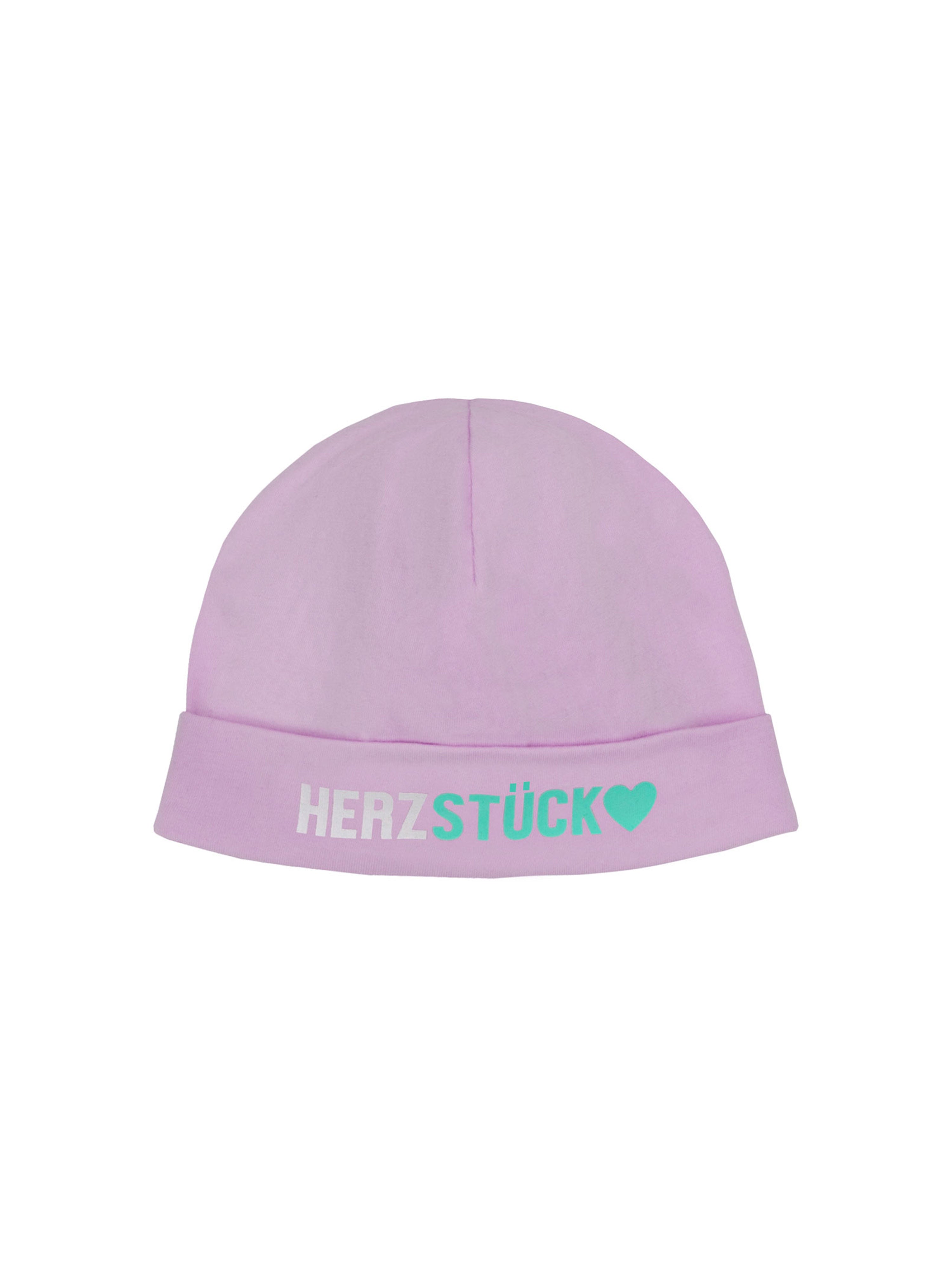 Baby Beanie Herzstück in der Farbe Flieder