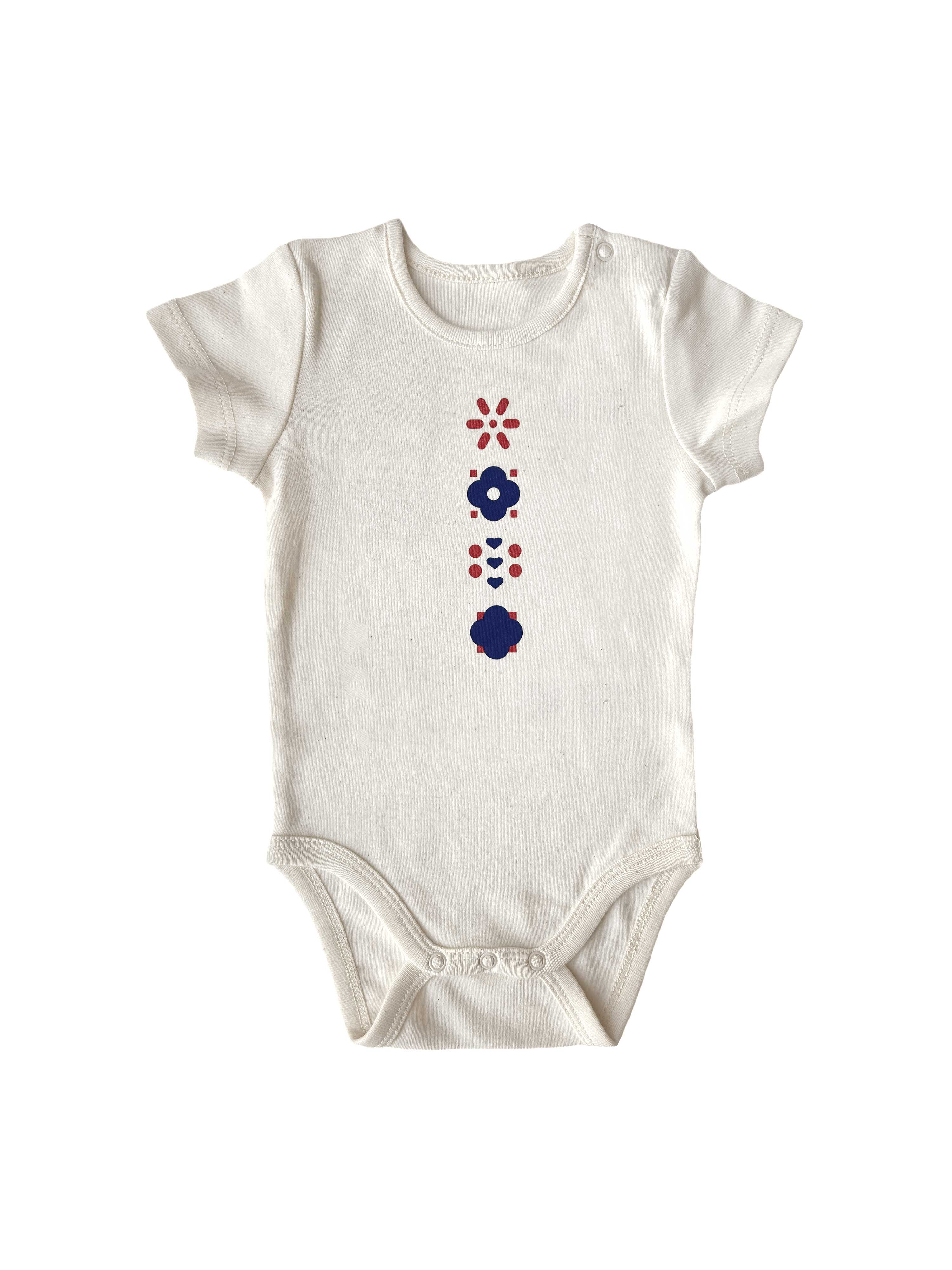 Baby Body "Symbole" in Naturweiß