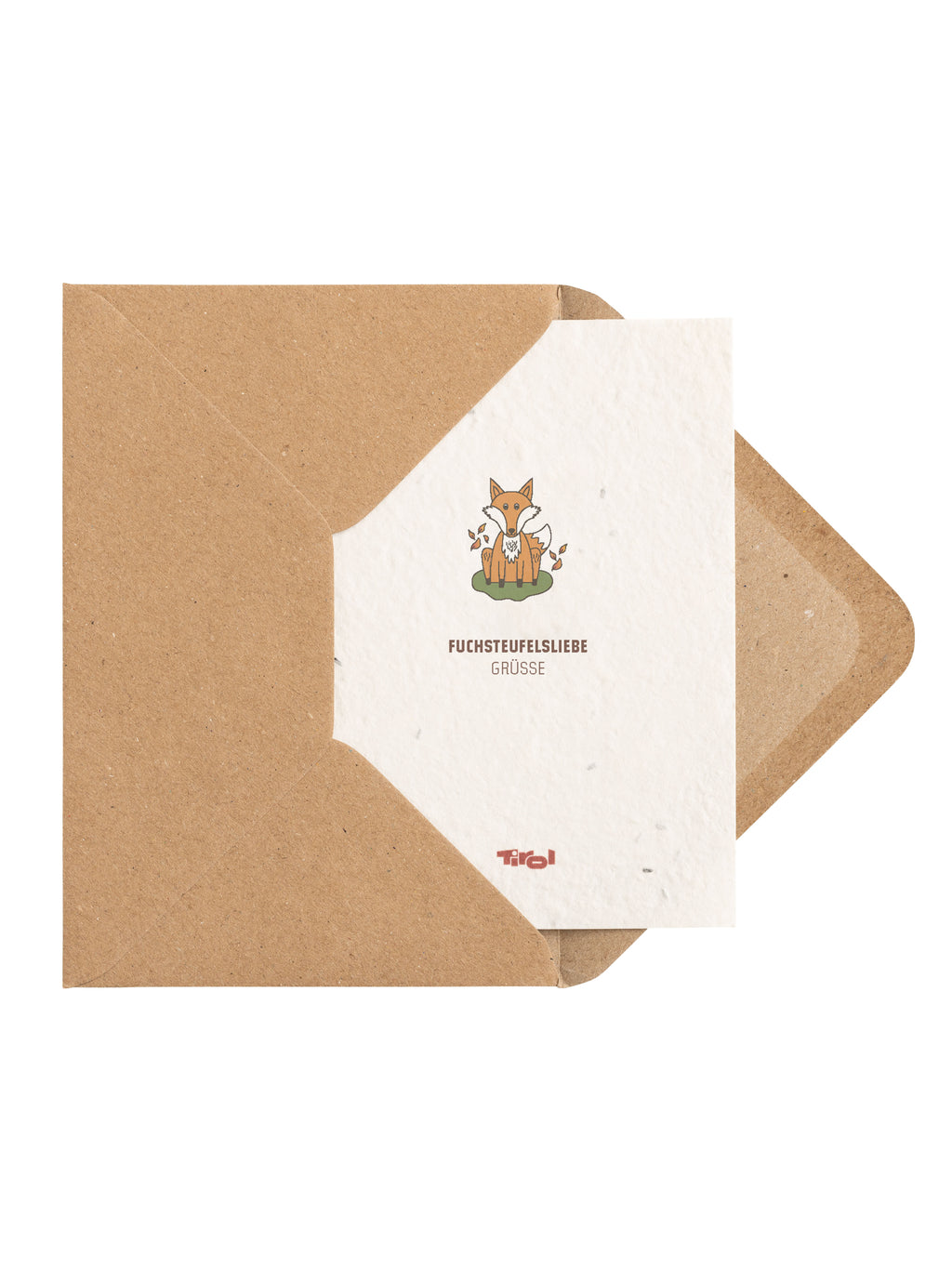 Blumenkarte "Fuchsteufelsliebe Grüße" mit Kuvert