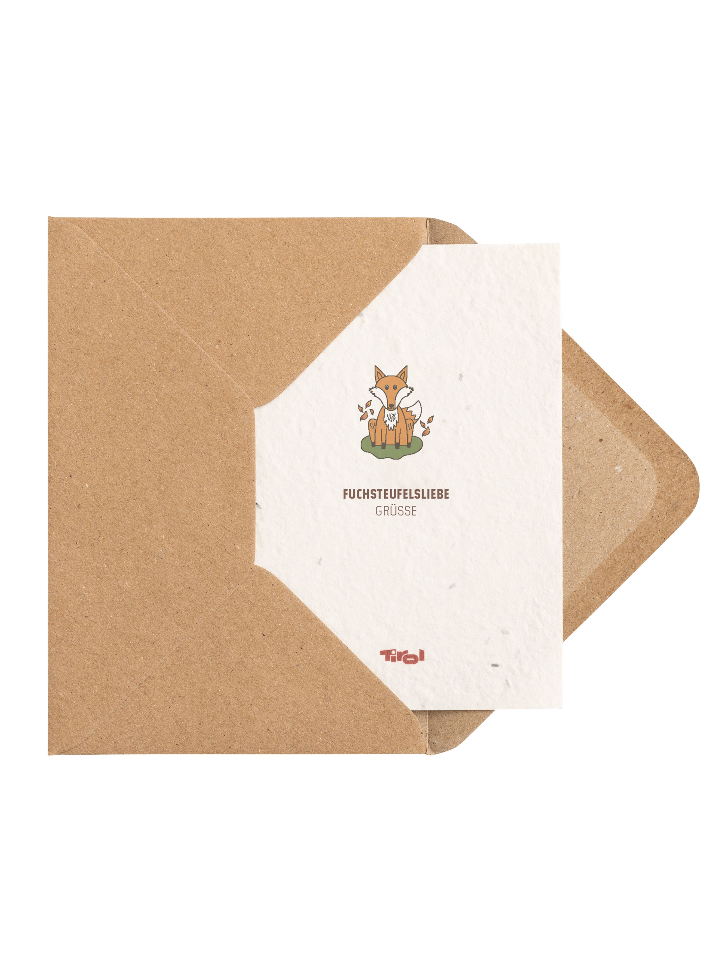 Blumenkarte "Fuchsteufelsliebe Grüße" mit Kuvert