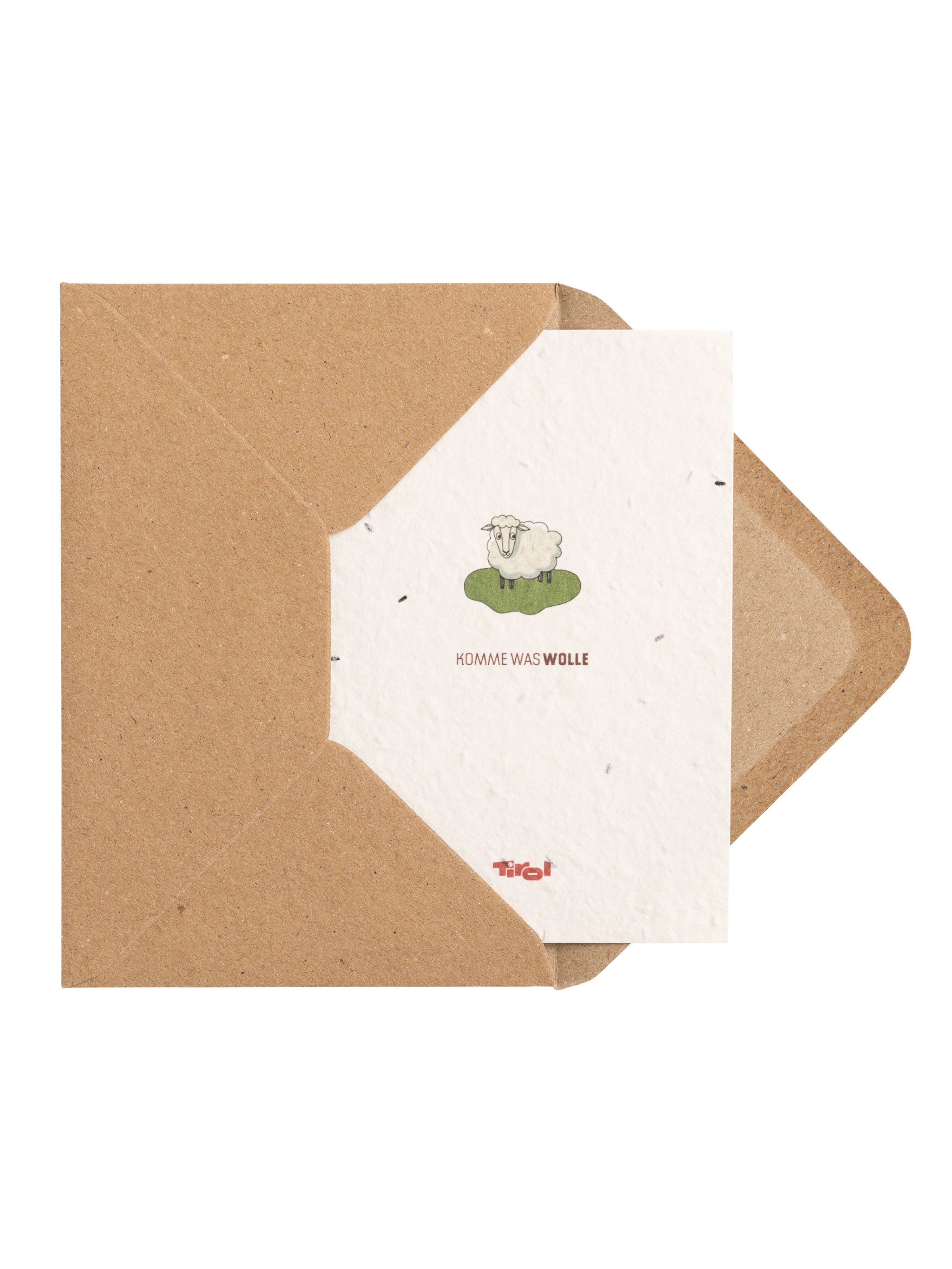 Blumenkarte "Komme was wolle" mit Kuvert