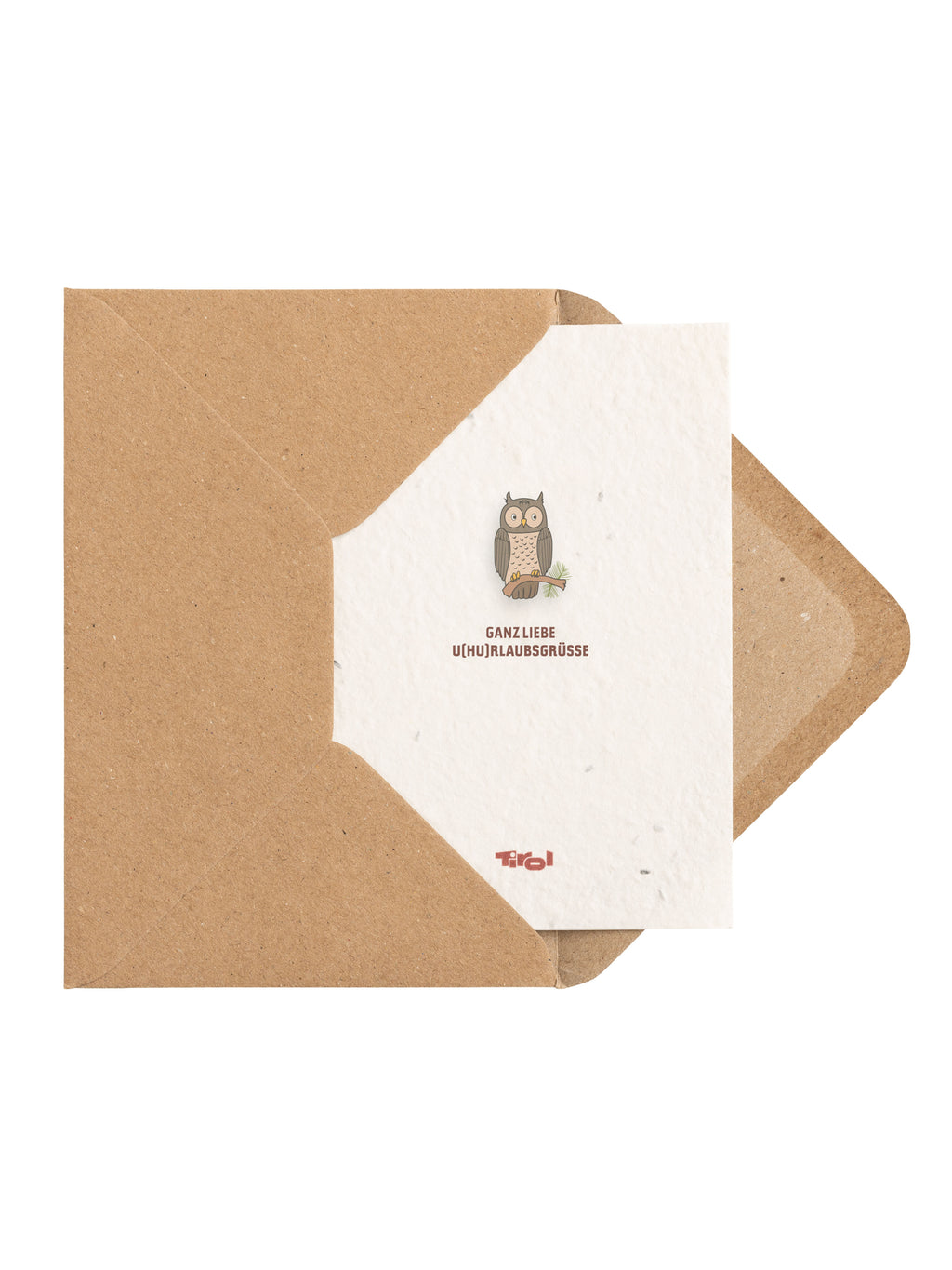 Blumenkarte "U(hu)rlaubsgrüße" mit Kuvert