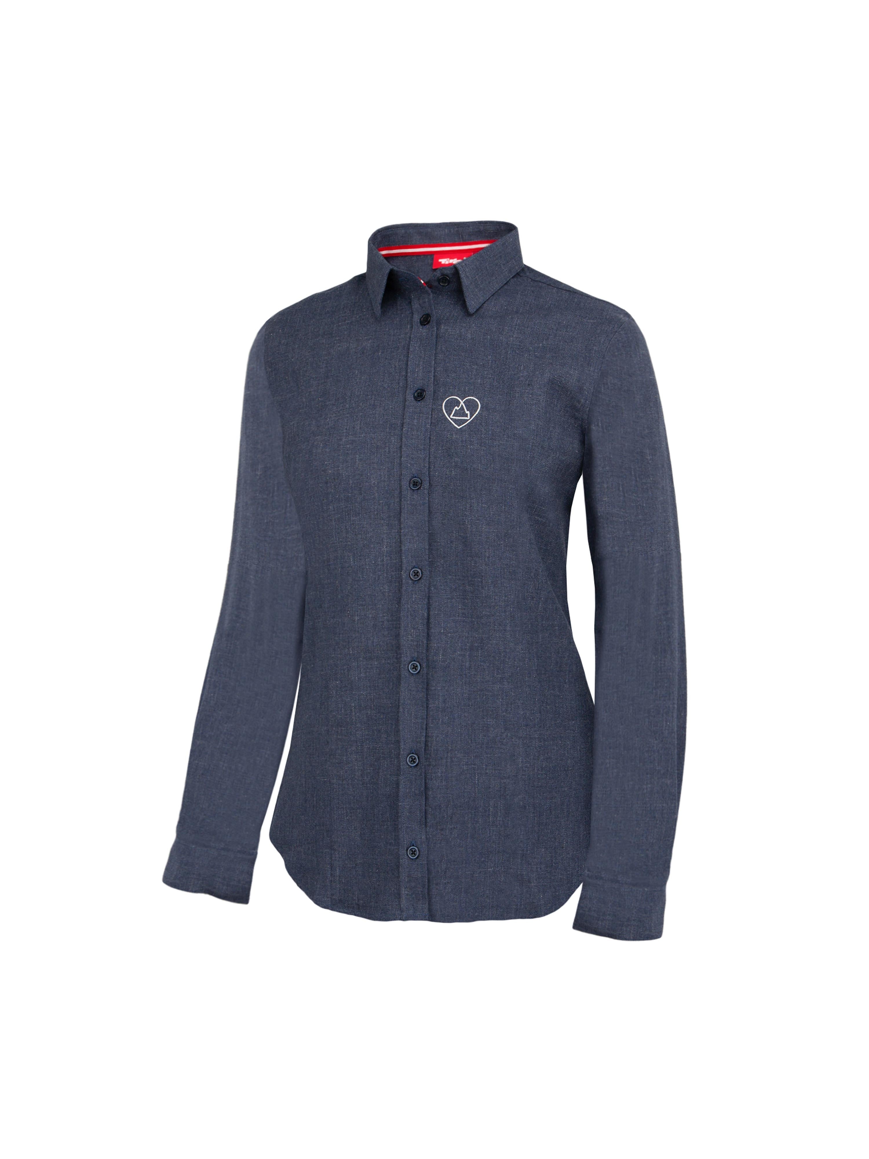 Bluse Annabell mit taillierten Schnitt und Herz Berg Stick