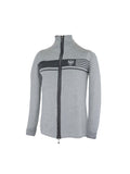 Herren Strick Jacke Mit Adler in der Farbe Hellgrau