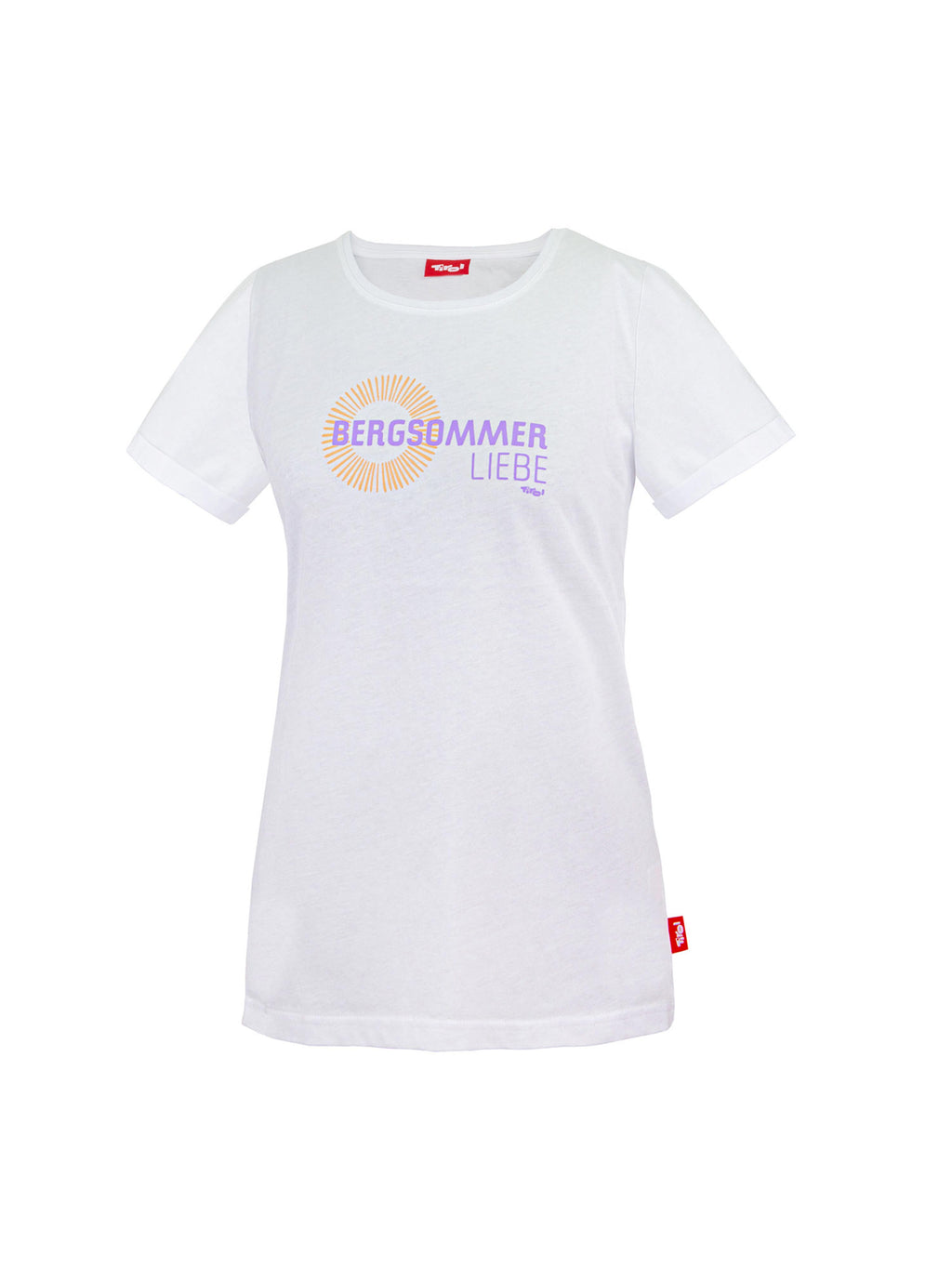 Damen T Shirt Bergsommerliebe in der Farbe Weis aus Bio Baumwolle
