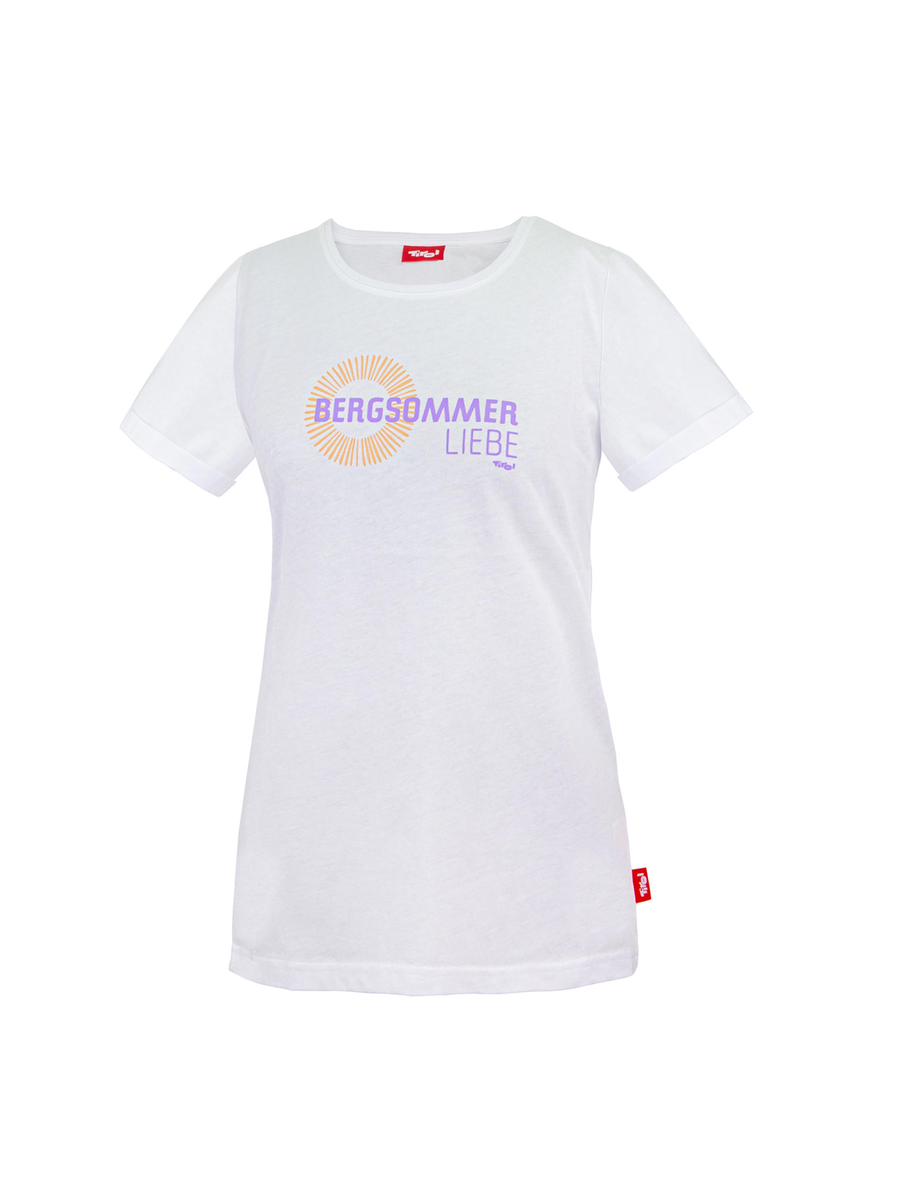 Damen T Shirt Bergsommerliebe in der Farbe Weis aus Bio Baumwolle