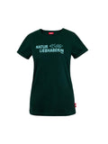 Damen T Shirt Naturliebhaberin in der Farbe Petrol aus Bio Baumwolle