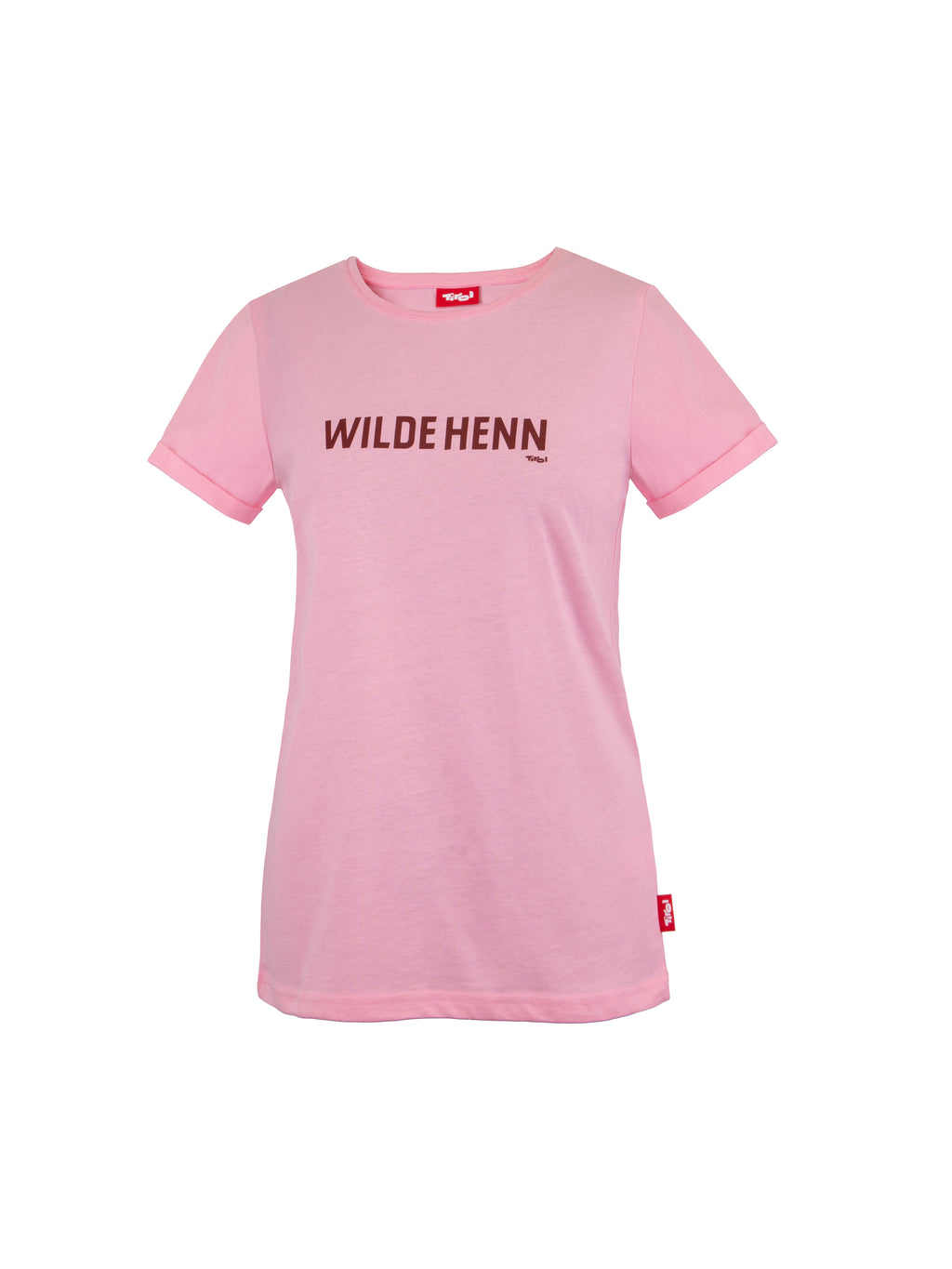 Damen T Shirt Wilde Henn in der Farbe Rosa aus Bio Baumwolle