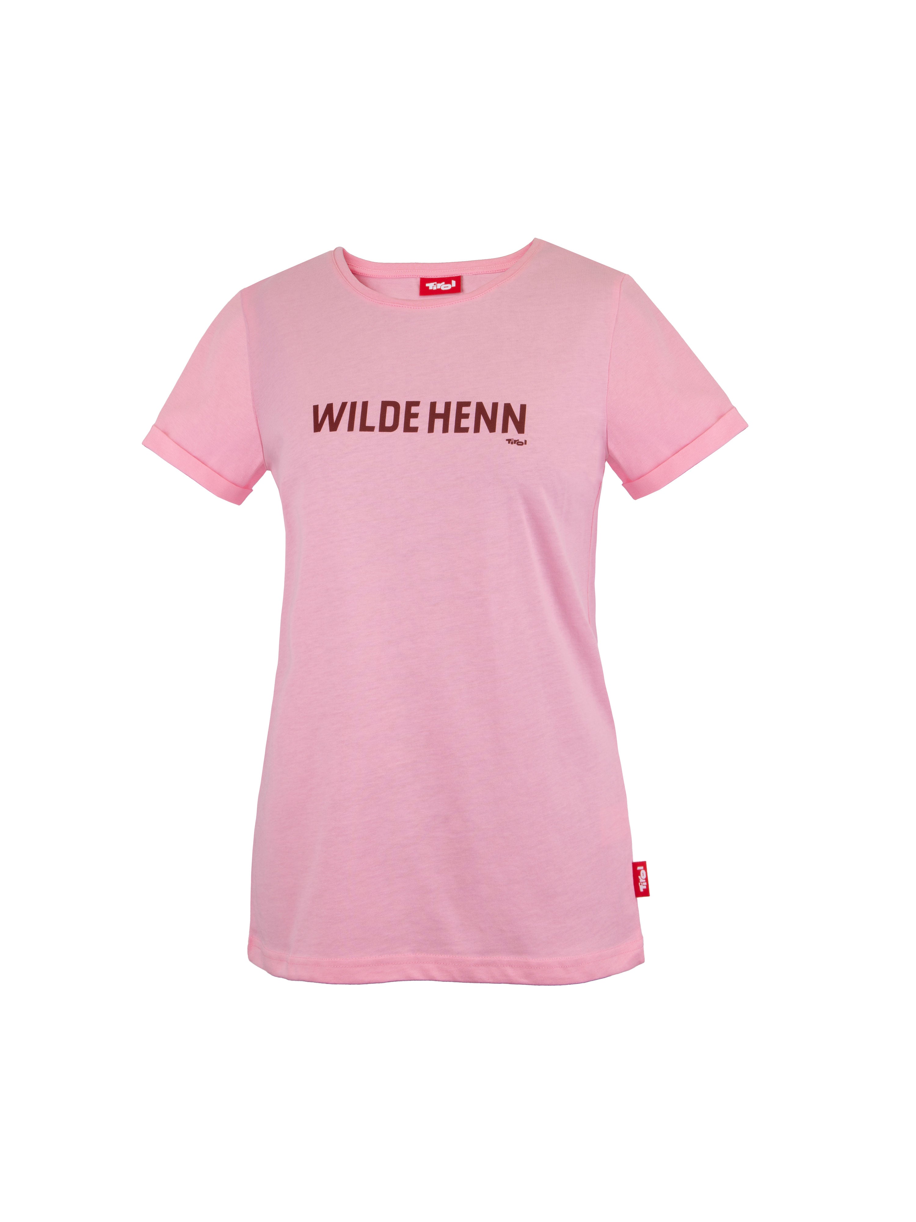 Damen T Shirt Wilde Henn in der Farbe Rosa aus Bio Baumwolle