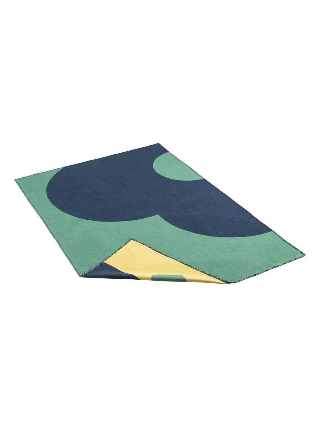 Decke "Clemens" in Flaschengrün auf Zwei Seite wendbares Motiv