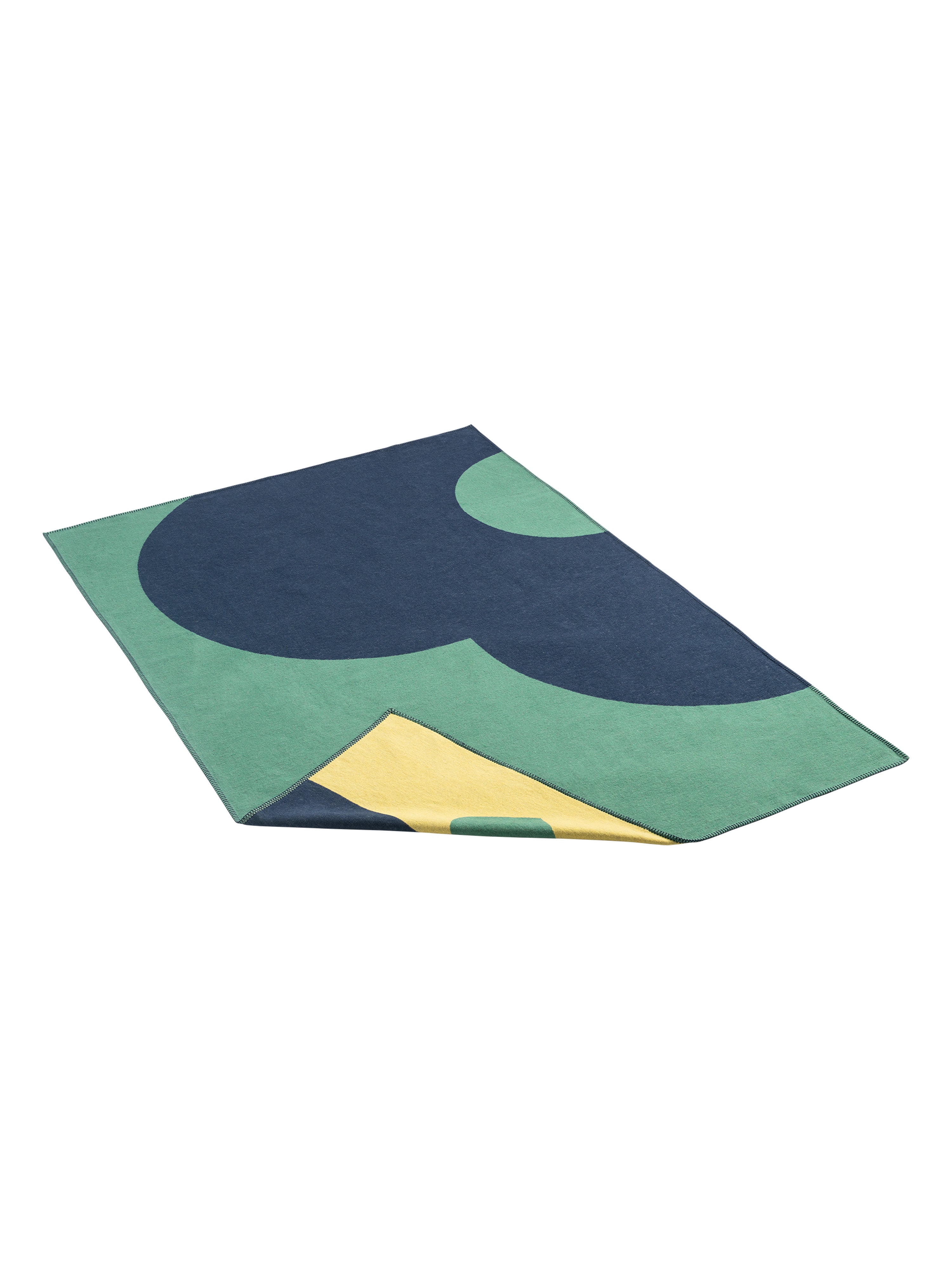 Decke "Clemens" in Flaschengrün auf Zwei Seite wendbares Motiv