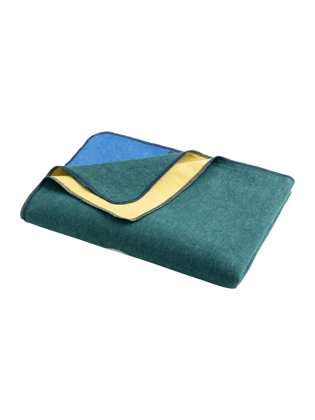 Decke "Clemens" in der Farbe Flaschengrün 