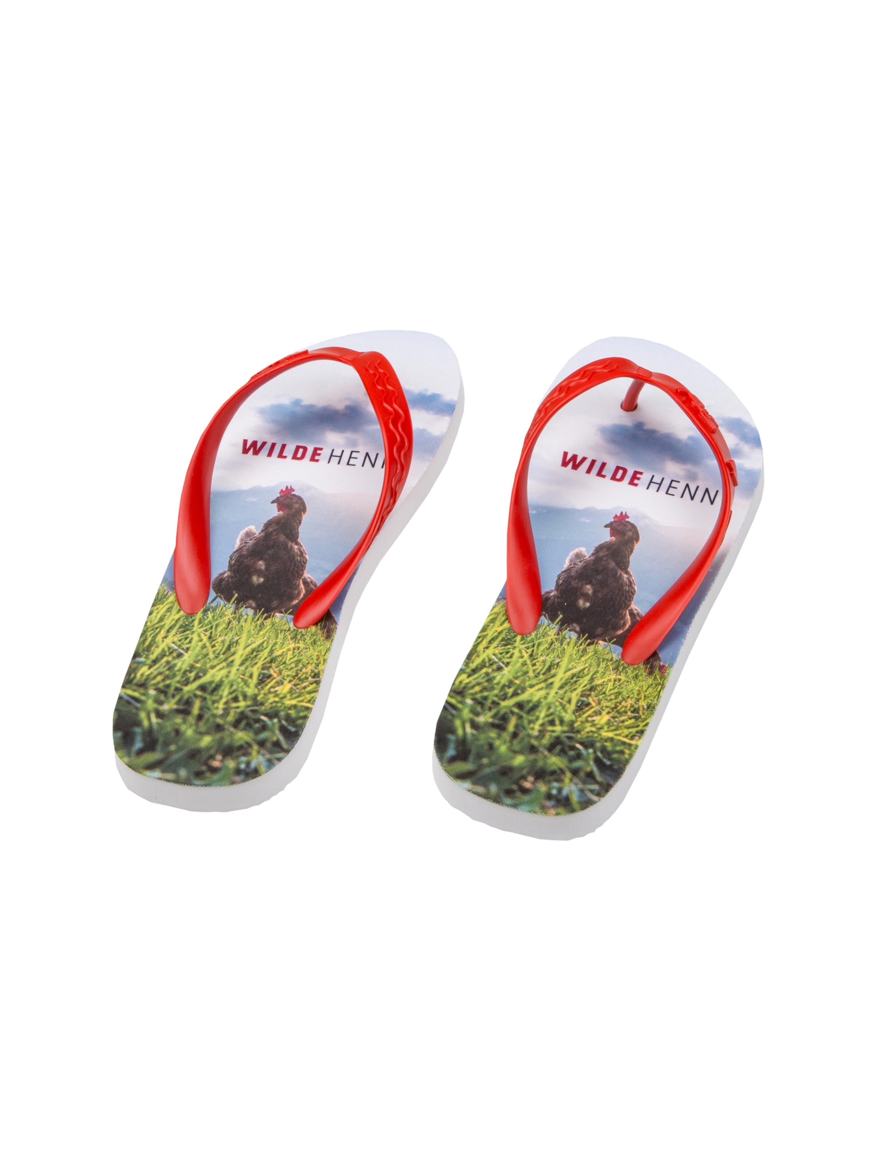 Flip Flops Wilde Henn aus 100 % Naturkautshuck