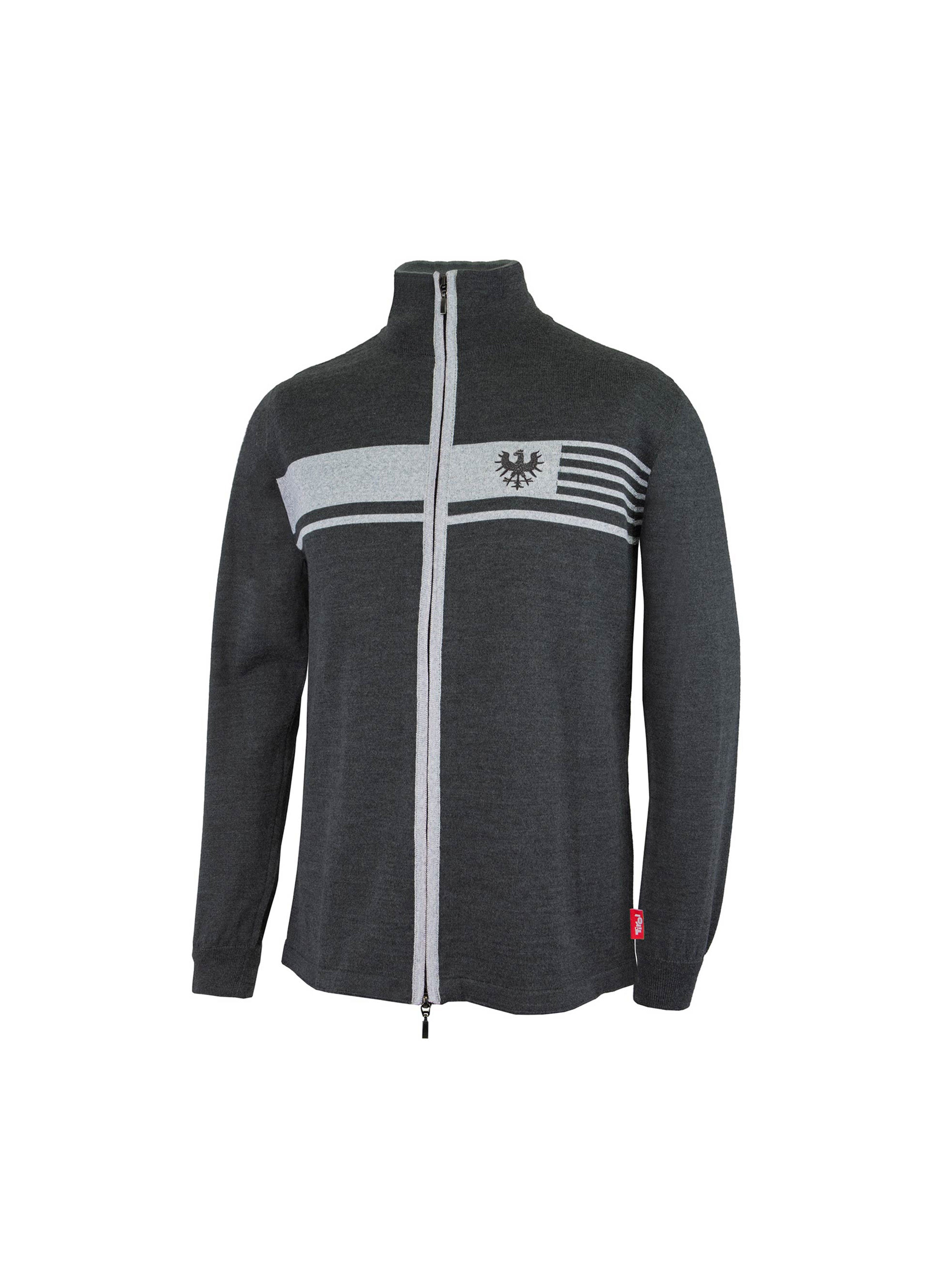 Herren Strick Jacke mit Adler in der Farbe Anthrazit