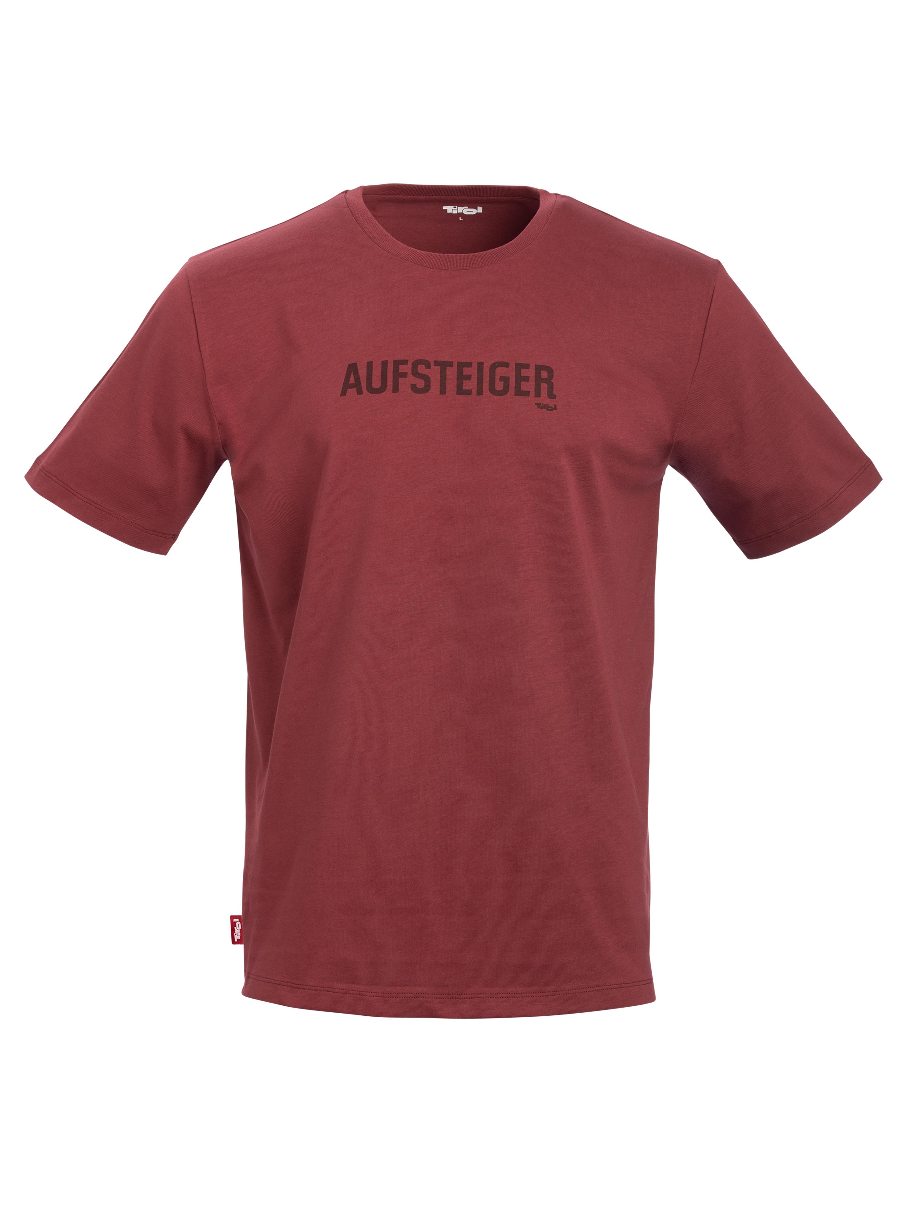 T-Shirt "Aufsteiger" für Herren in Weinrot