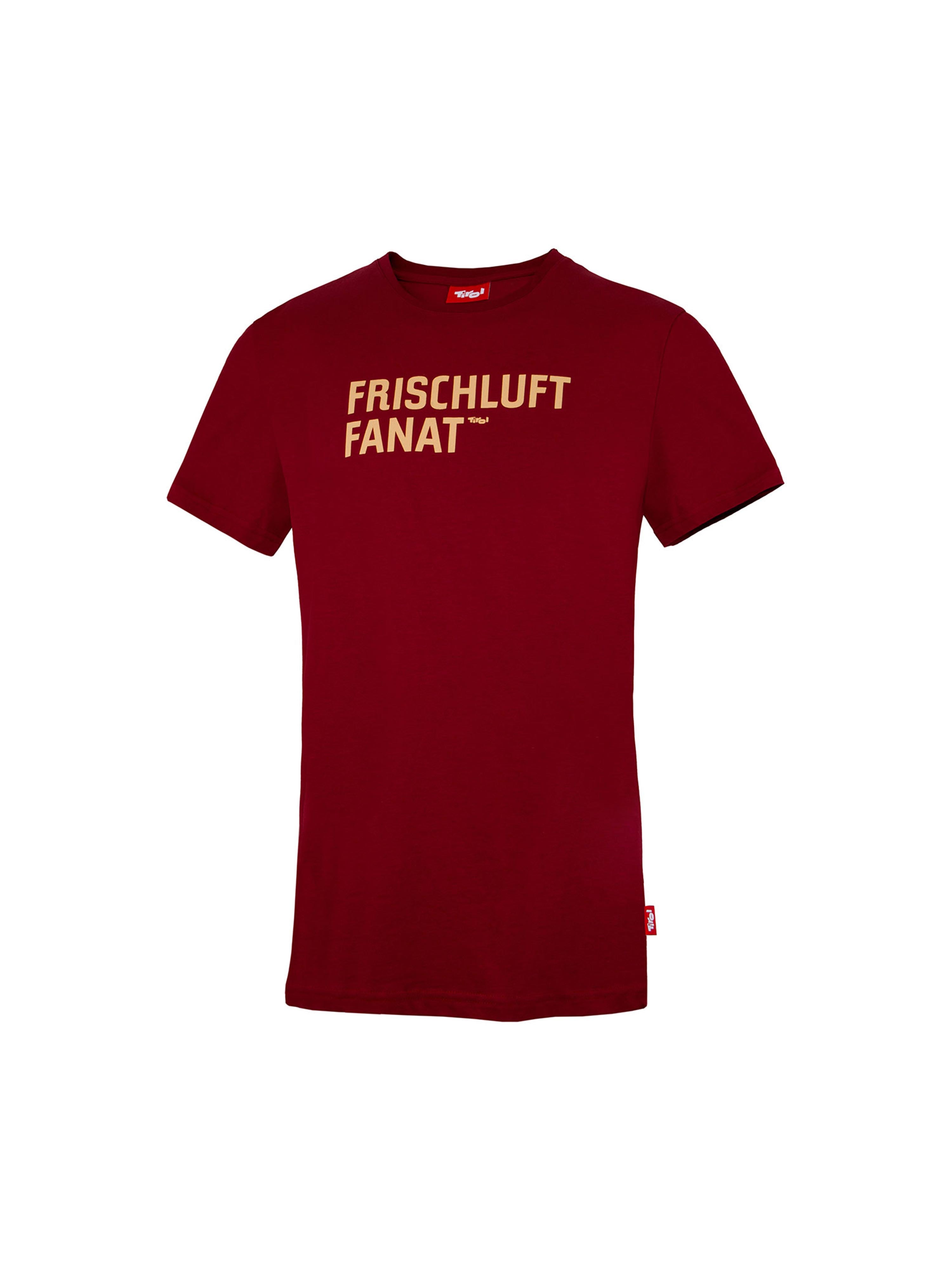 Herren T Shirt Frischluft Fanat in der Farbe  ziegelrot aus Bio Baumwolle