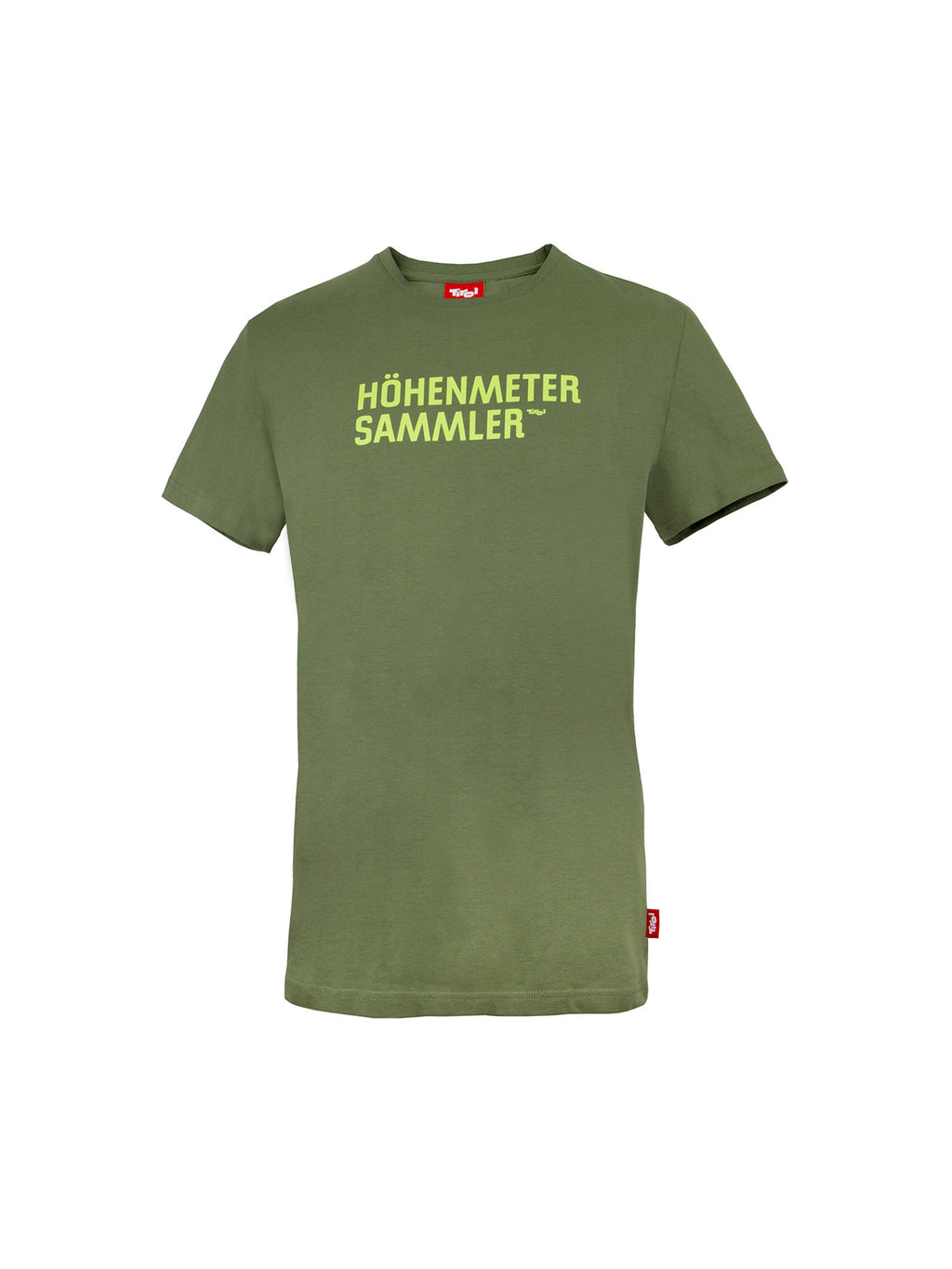 Herren T Shirt Höhenmetersammler in der Farbe olivgrün aus Bio Baumwolle