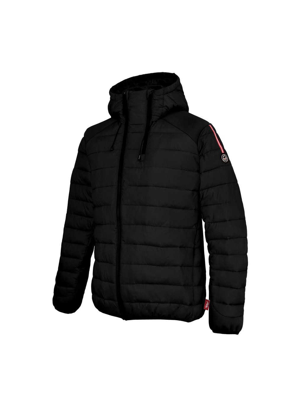 Hybridjacke "August" in Schwarz mit Kapuze