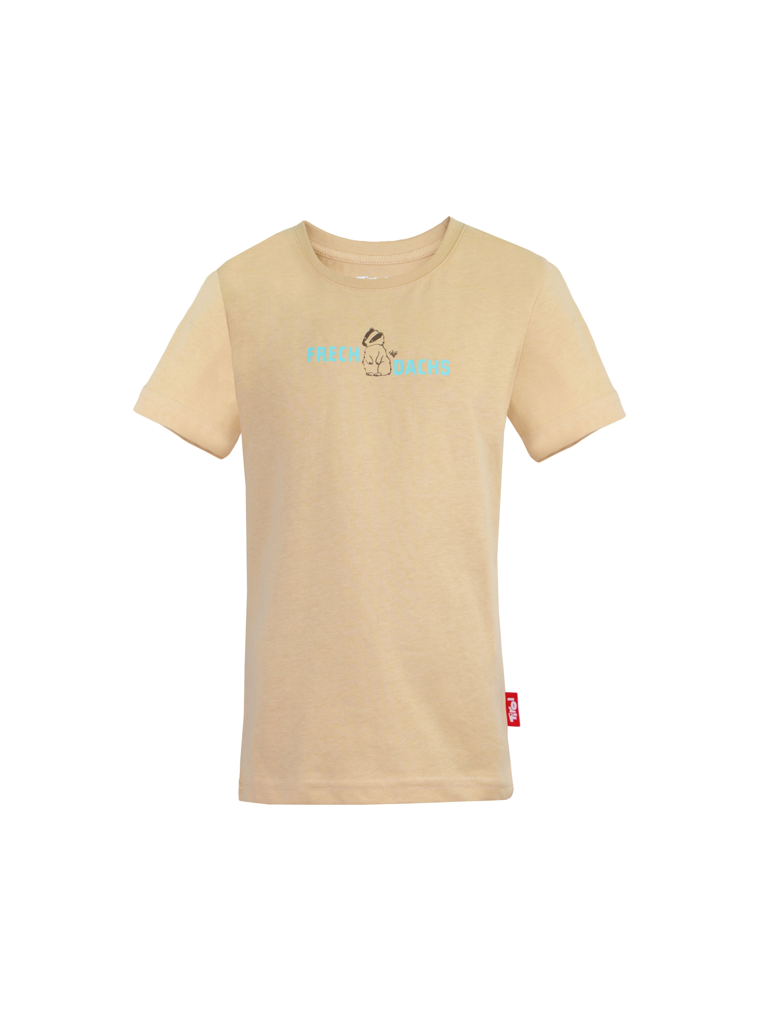 Kinder T Shirt Frechdachs aus Bio Baumwolle in der Farbe Beige
