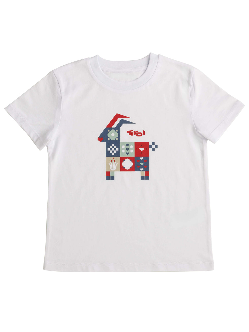 Kinder T-Shirt "Steinbock" in Weiß