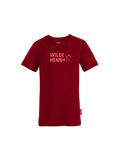 Kinder T Shirt Wilde Henn in ziegelrot aus Bio Baumwolle