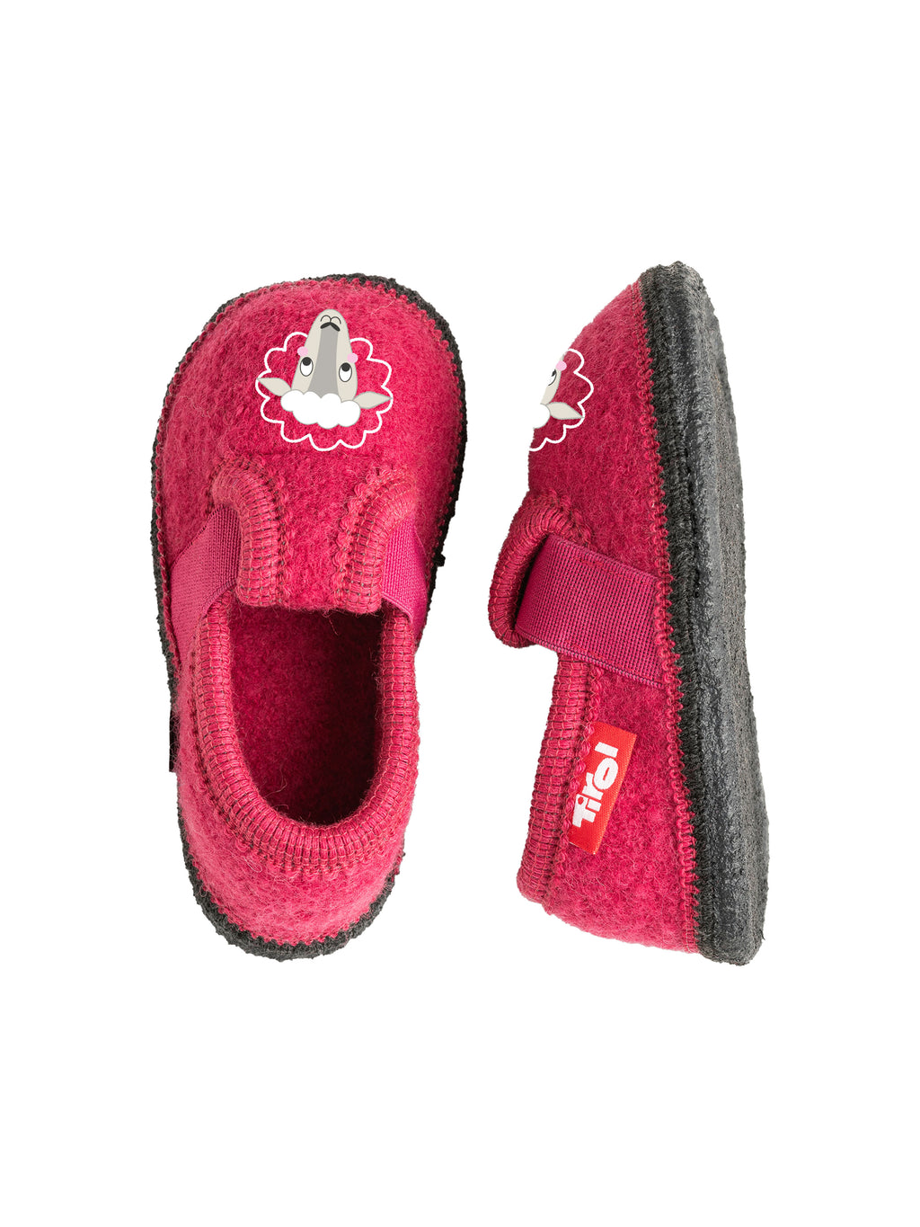 Kinderpatschen "Schaf" in Beere mit rutschfester Sohle