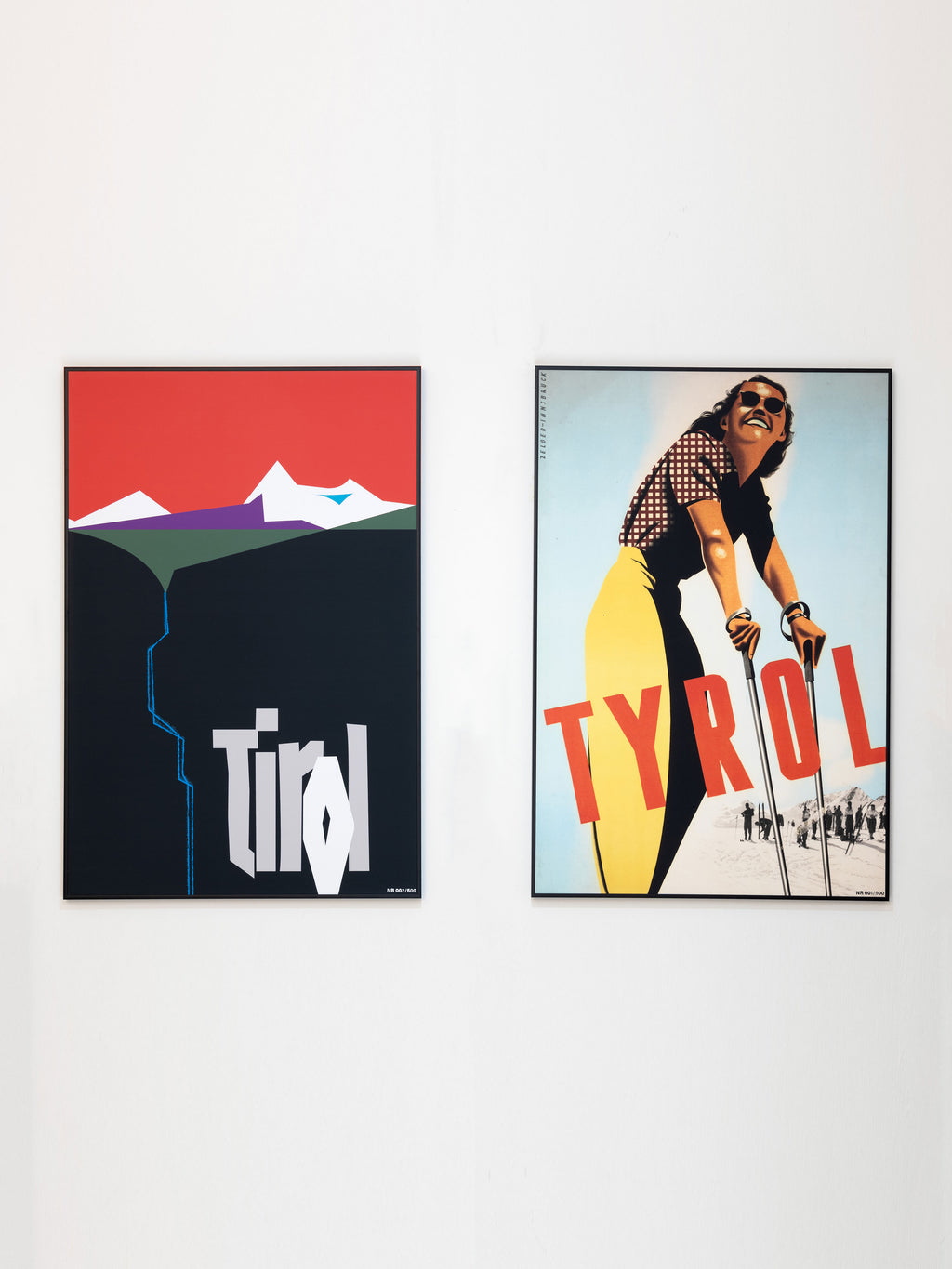 Plakate "Tirol" und "Keilhose" von Arthur Zelger