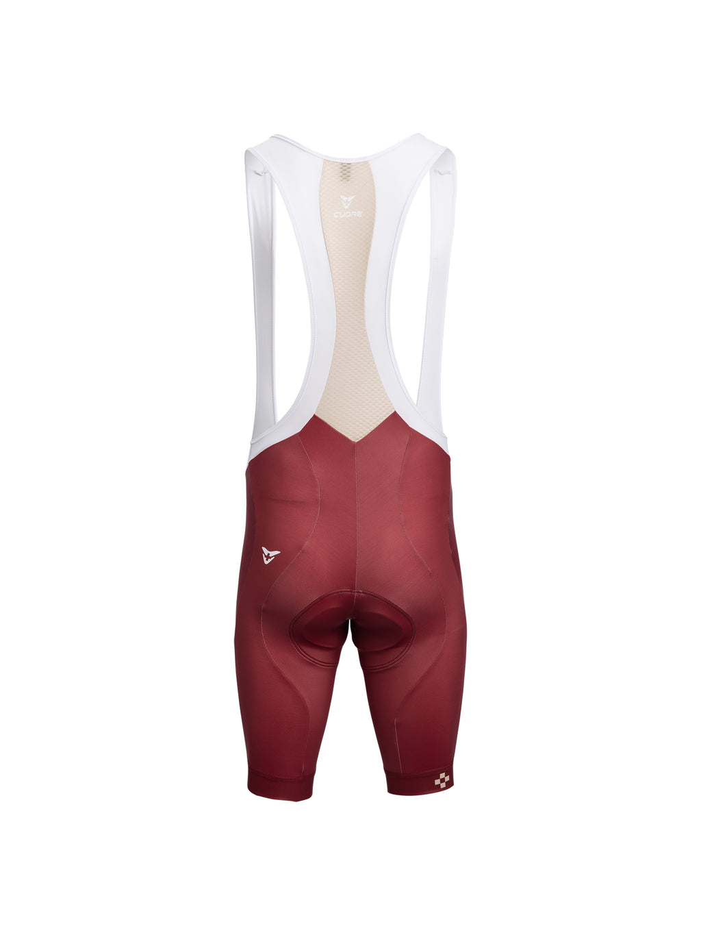 Radhose " Kaunertal" in Rot mit atmungsaktives Rückenteil aus Mesh