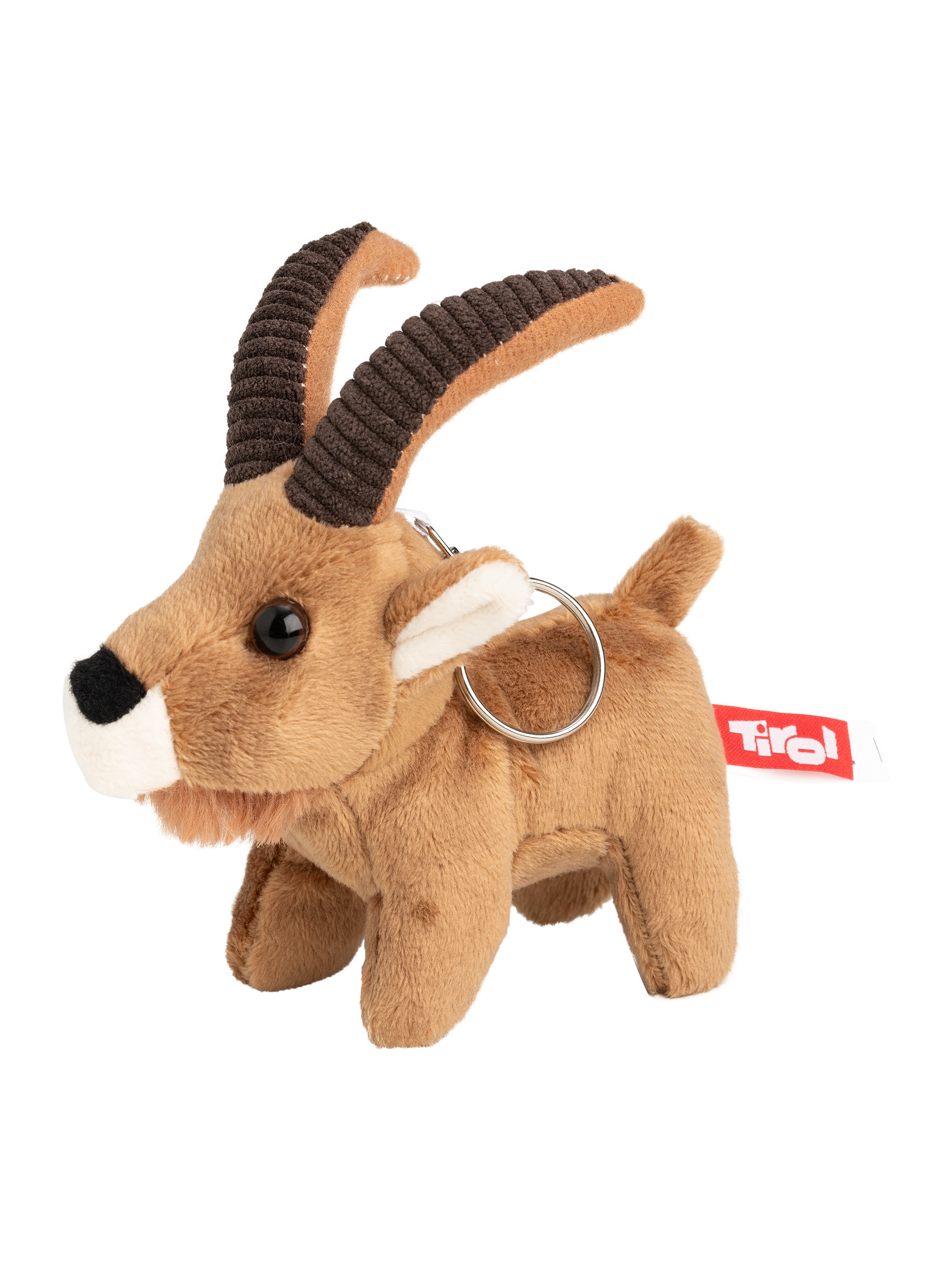 Schlüsselanhänger Steinbock "Iby" in der Farbe Braun und Flauschig