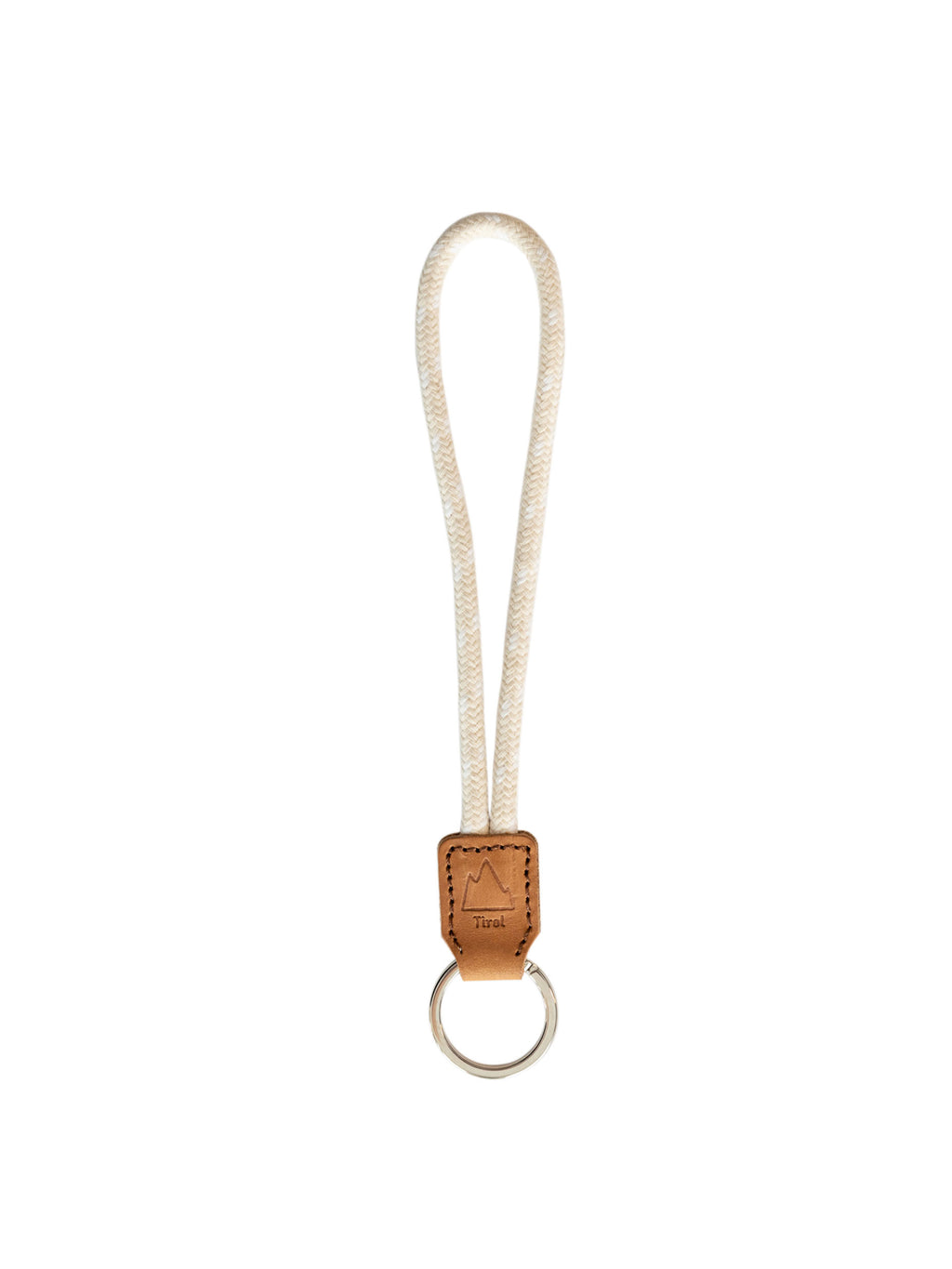 Seil Schlüsselanhänger in Beige mit Tirol-Berg Motiv