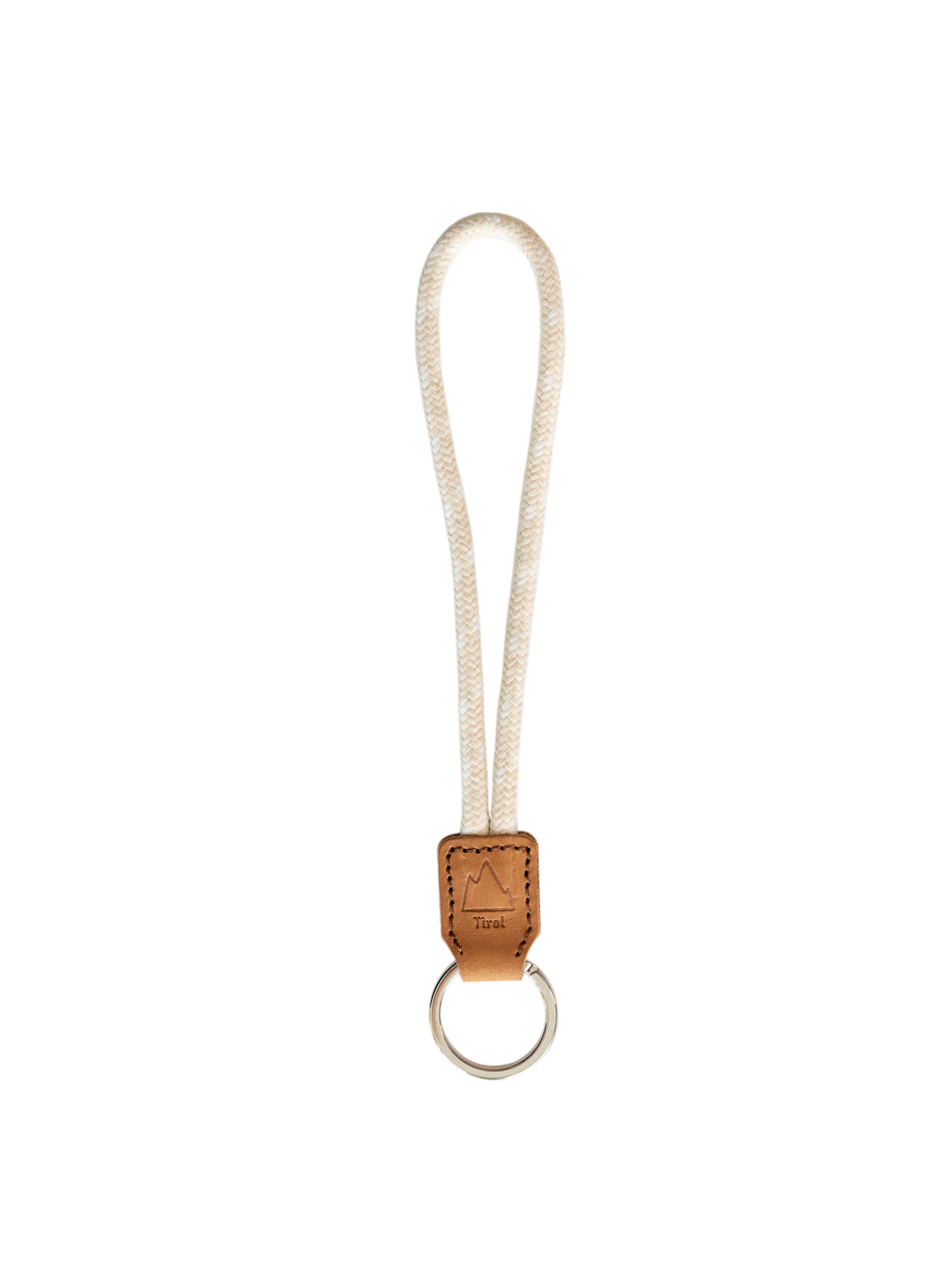 Seil Schlüsselanhänger in Beige mit Tirol-Berg Motiv