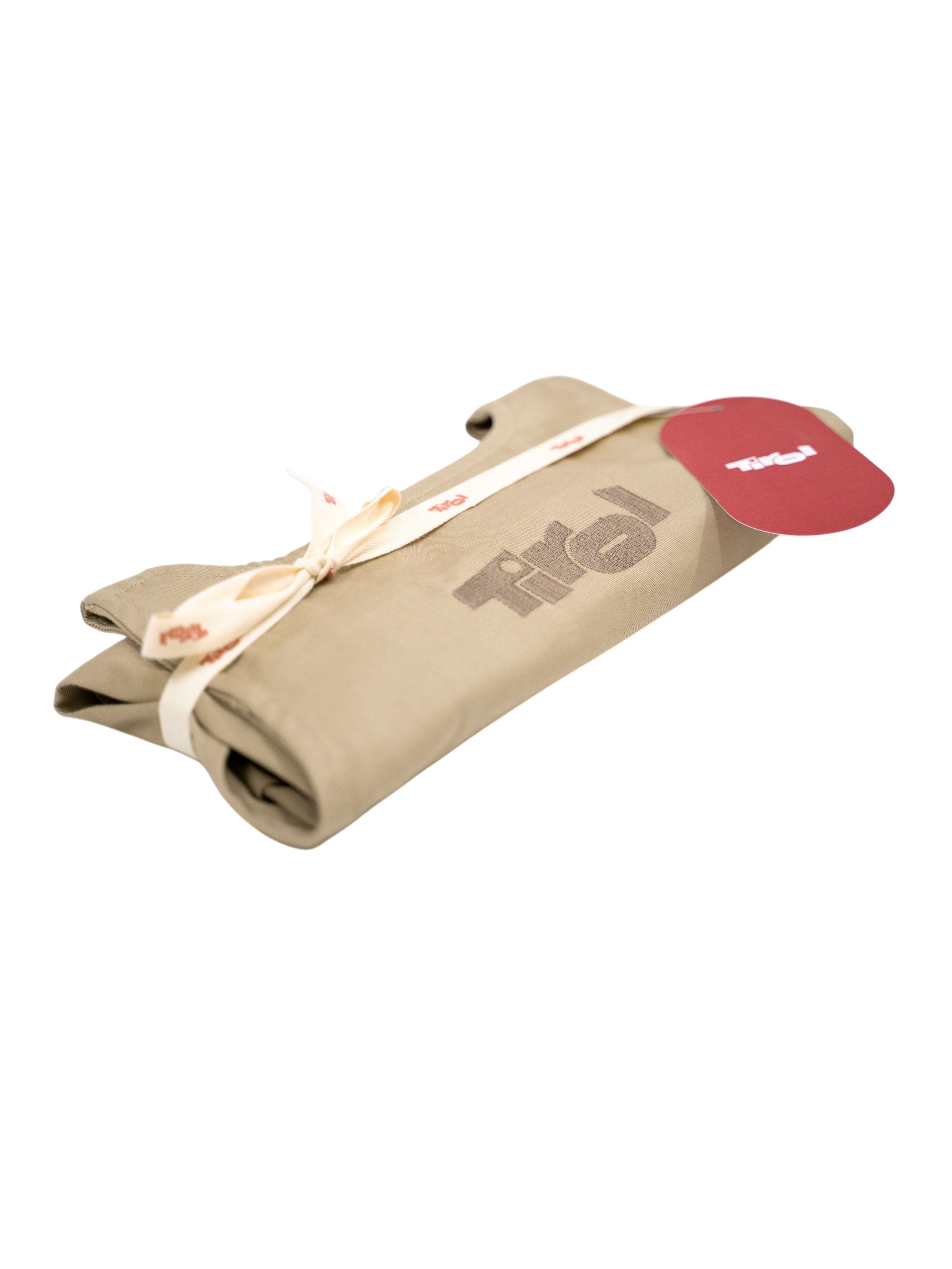 Kochschürze / Grillschürze in Beige mit Tirol-Logo Stick