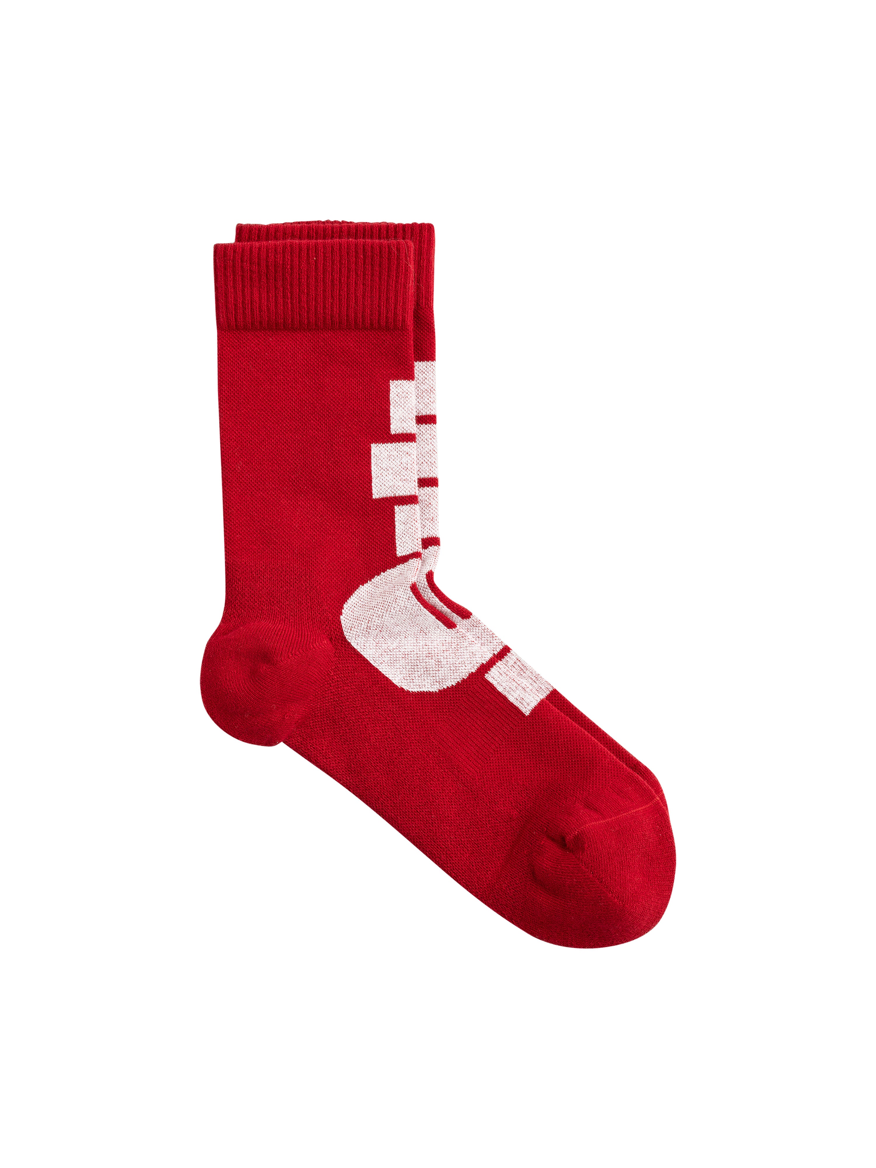 Socken "Tirol" in Rot mit weißem Tirol-Logo