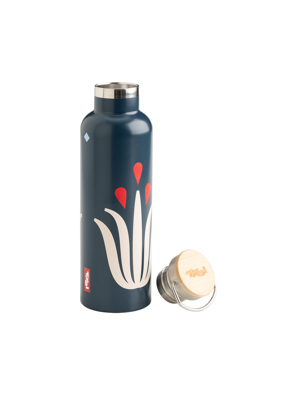 Stahltrinkflasche "Hannah" mit Tulpen-Muster