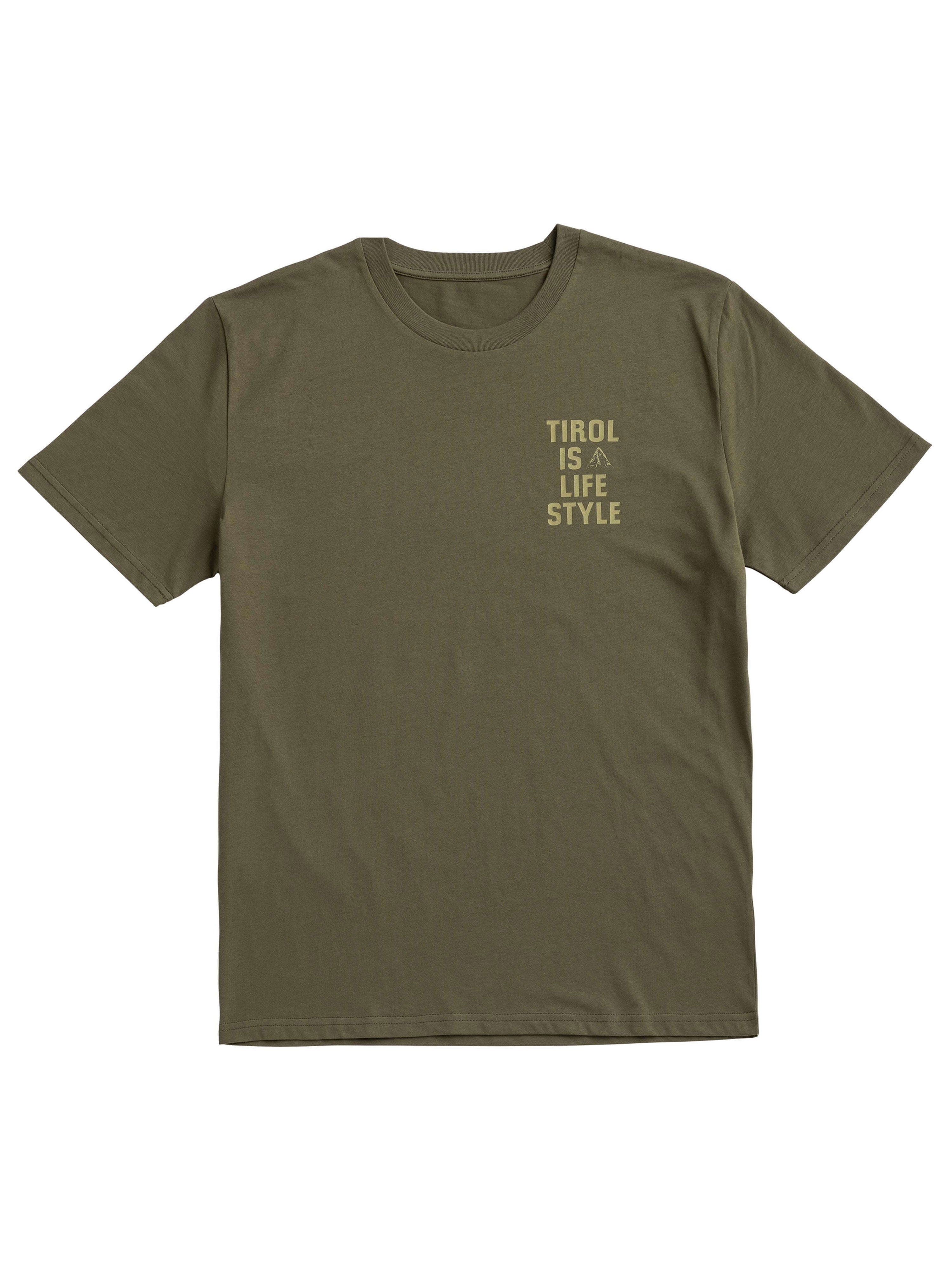 T-Shirt "Tirol is a Life Style" in Khaki