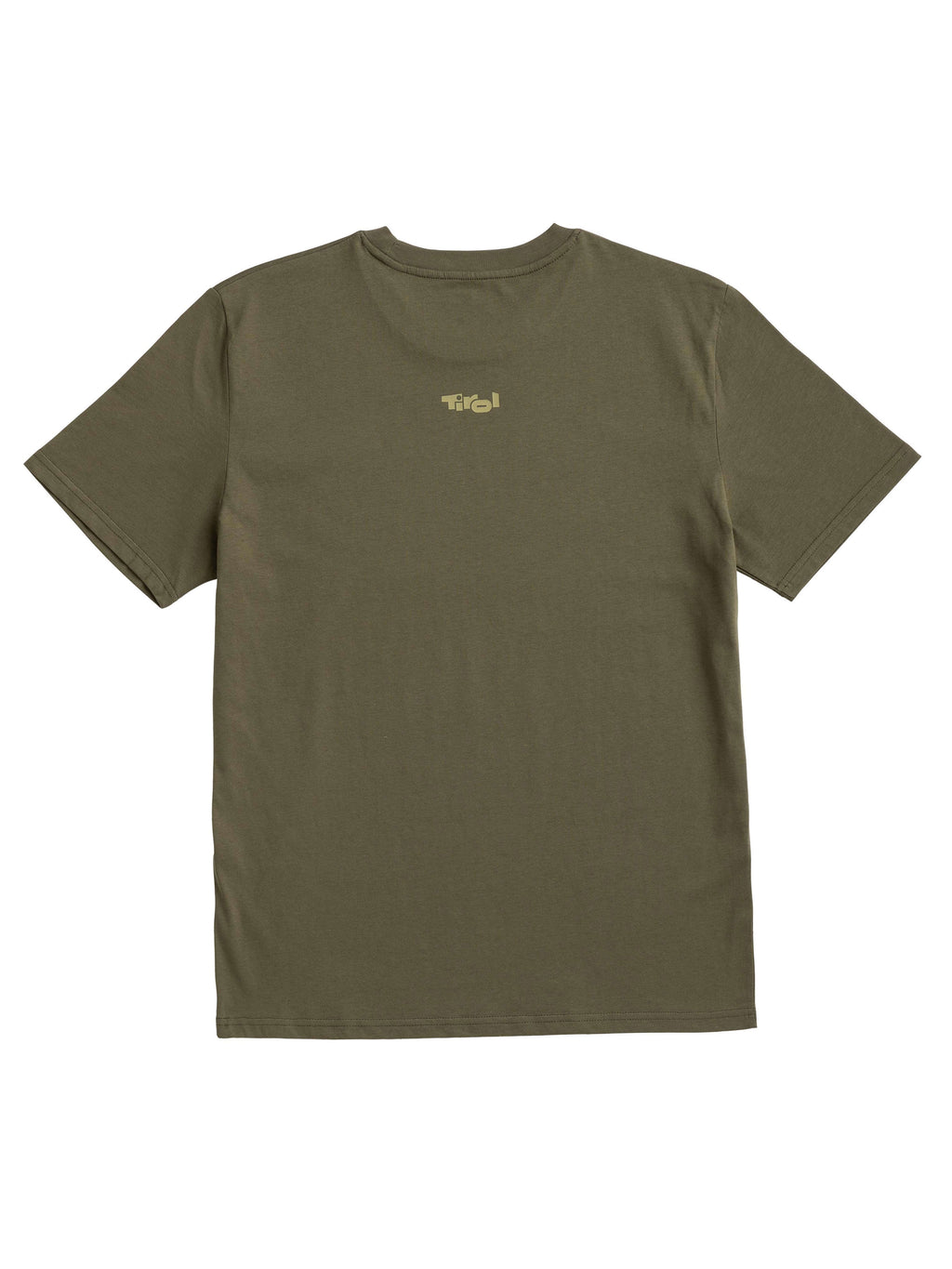 Rückseite vom T-Shirt "Tirol is a Life Style" in Khaki