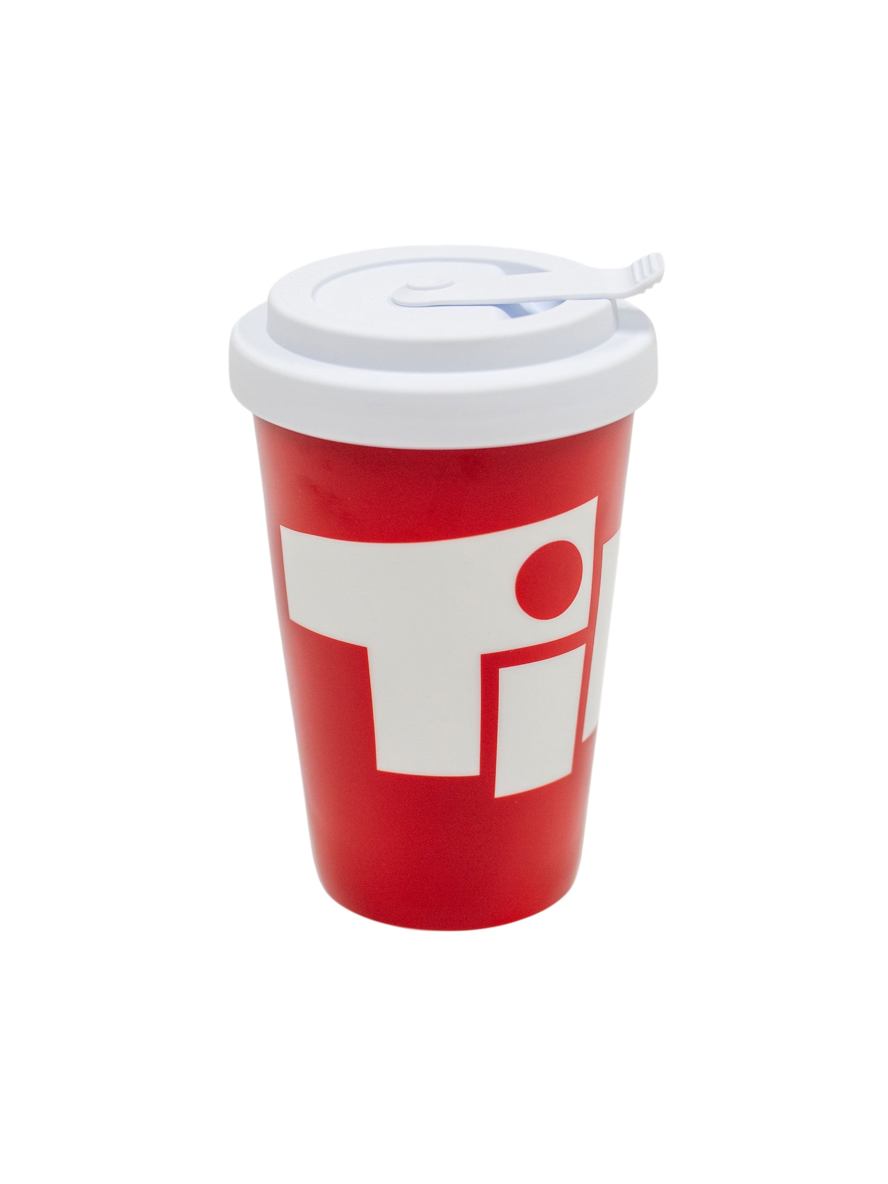 Thermo2Go Becher in Rot mit großem Tirol Logo