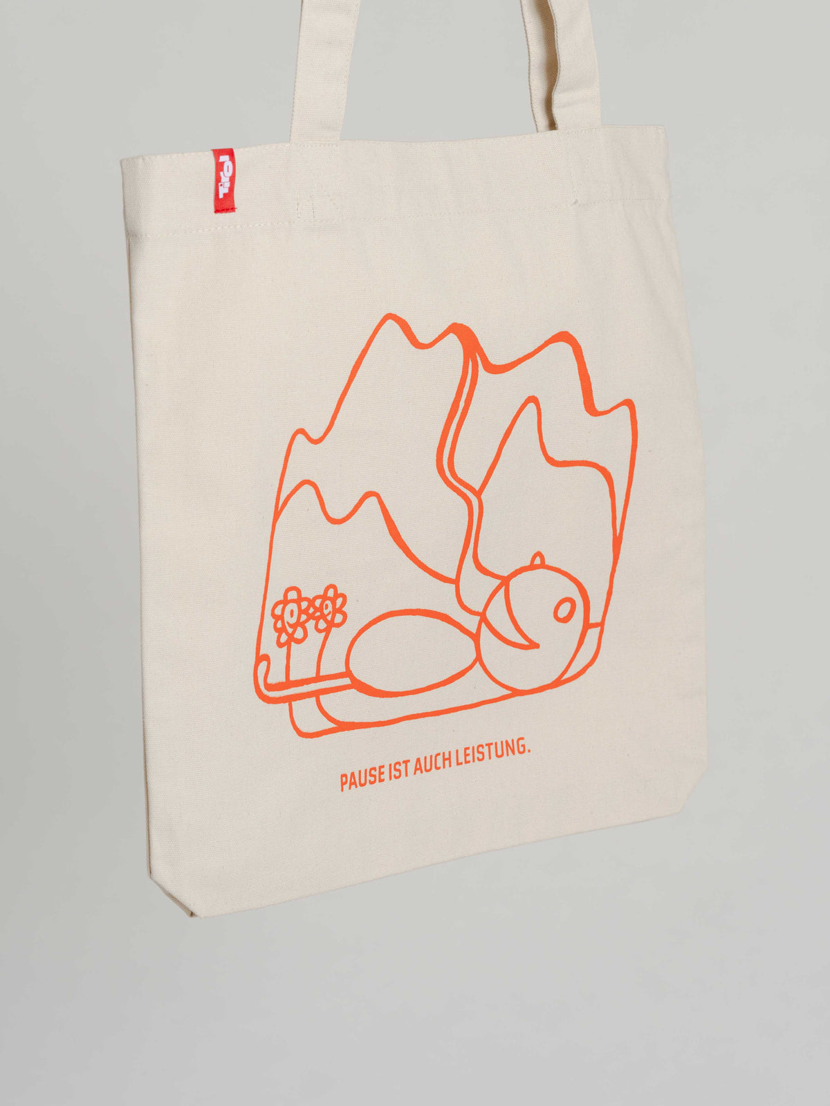Tirol Tote Bag "Pause" mit lustigem Spruch "Pause ist auch Leistung."