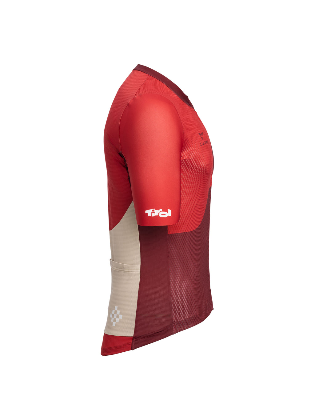 Trikot "Kaunertal" in Rot - Seitenansicht