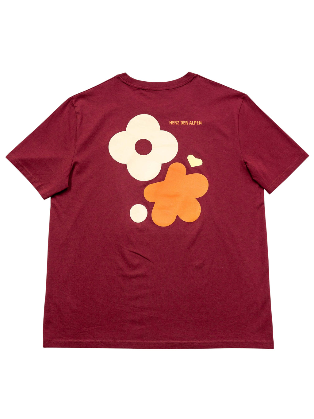 Rückseite vom Unisex T-Shirt "Avery" in Burgund