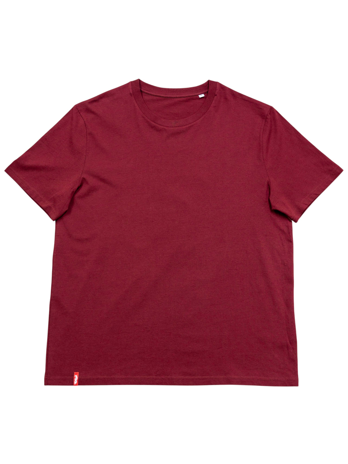 Vorderseite vom Unisex T-Shirt "Avery" in Burgund