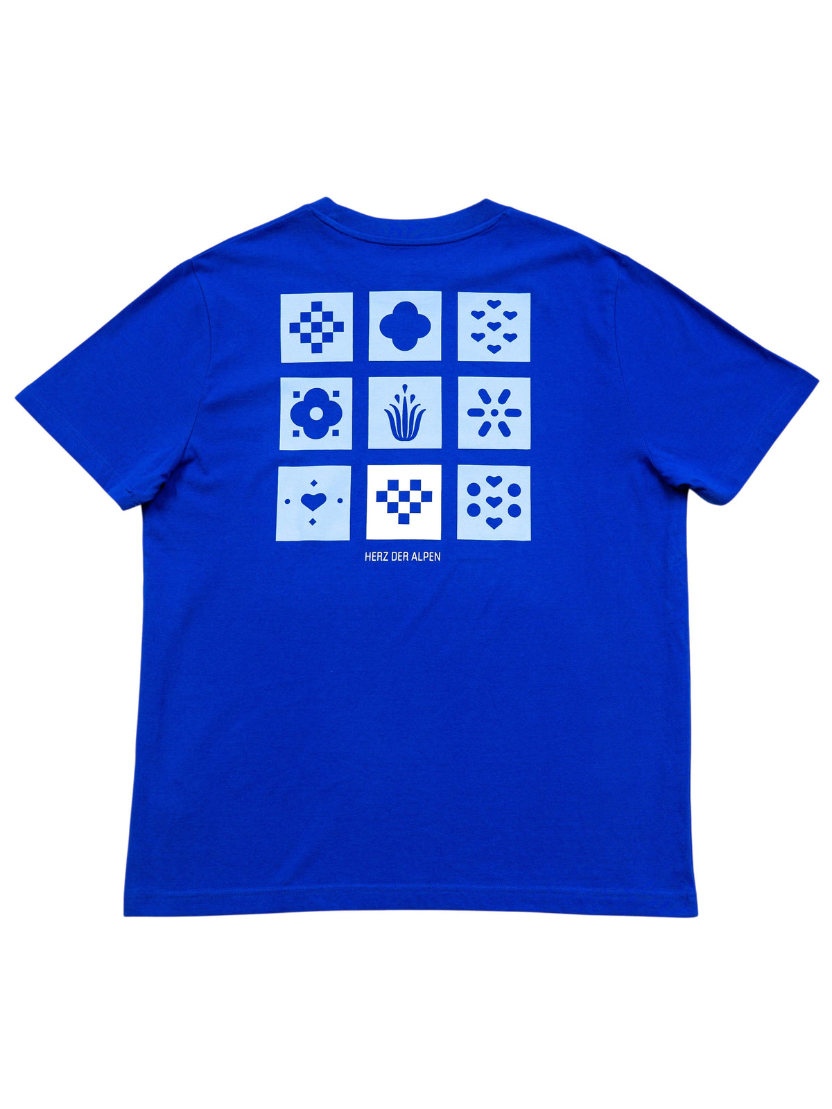 Rückseite vom Unisex T-Shirt "Lou" in Marineblau