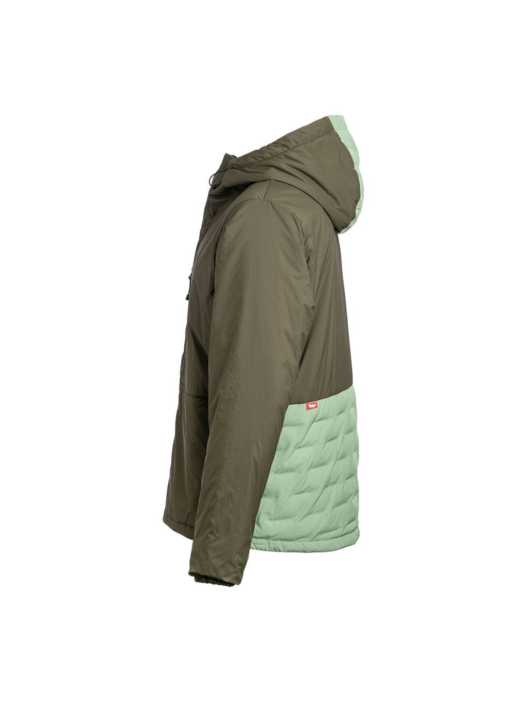 Unisex Winterjacke "Charlie" in Oliv von der Seite