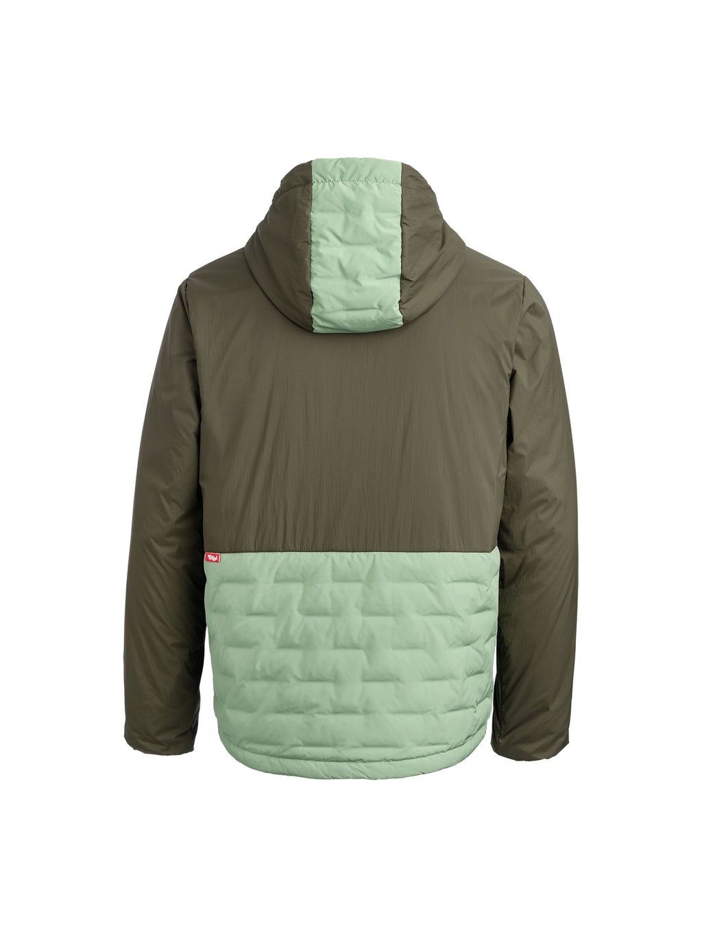 Unisex Winterjacke "Charlie" in Oliv mit gestepptem Material auf der Rückseite