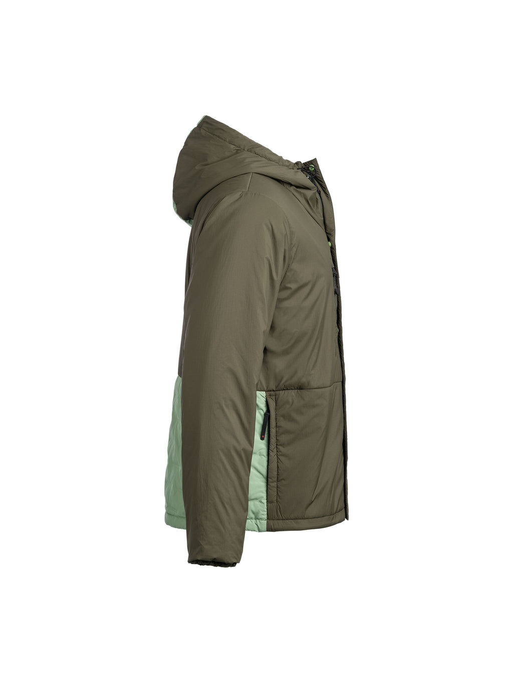 Unisex Winterjacke "Charlie" in Oliv - Seitenansicht